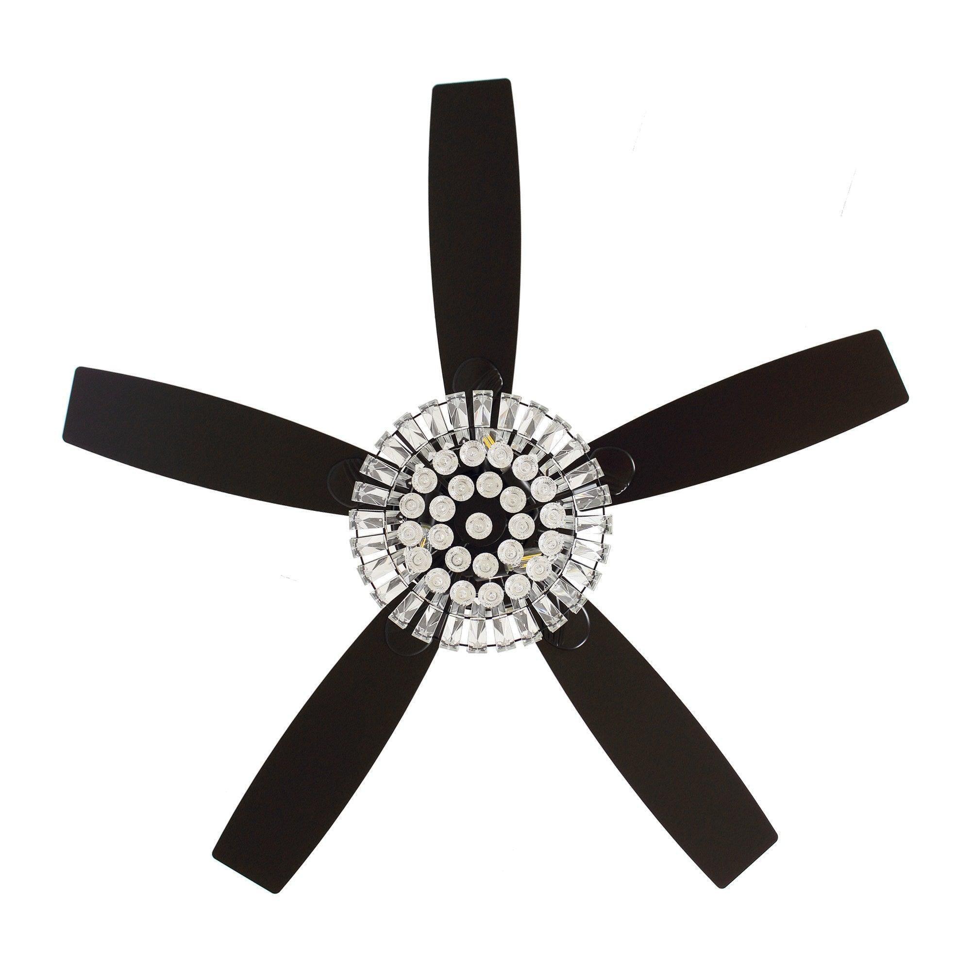 Parrot Uncle 52-Inch Kerala Modern Downrod Mount Reversible Crystal Ceiling Fan with Lighting and Remote Control - Image 23