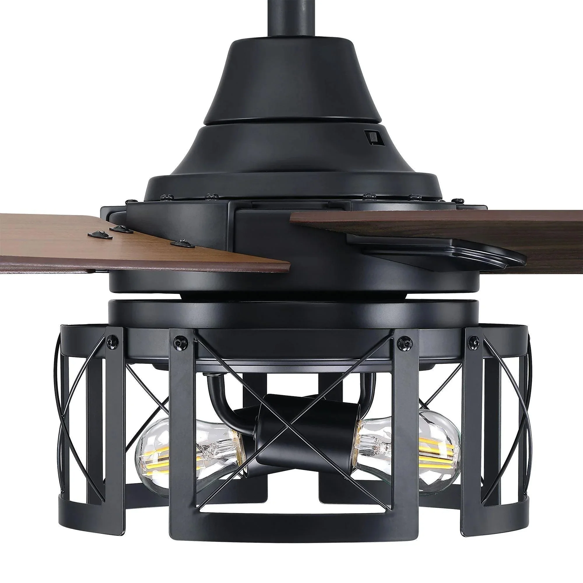 Parrot Uncle 52-Inch Kolkata Industrial Downrod Mount Reversible Ceiling Fan with Lighting and Remote Control (F6320110V) - Image 11