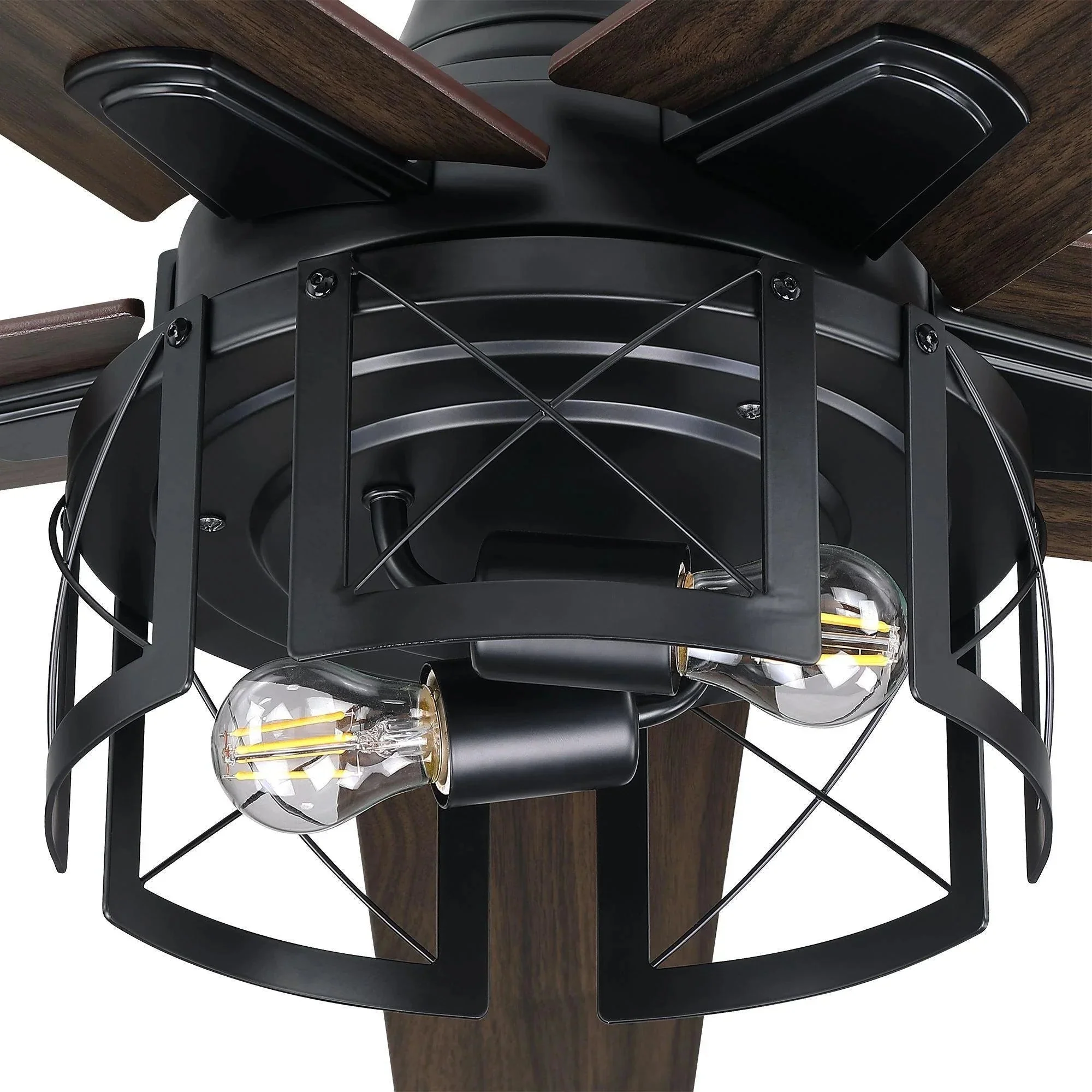 Parrot Uncle 52-Inch Kolkata Industrial Downrod Mount Reversible Ceiling Fan with Lighting and Remote Control (F6320110V) - Image 12