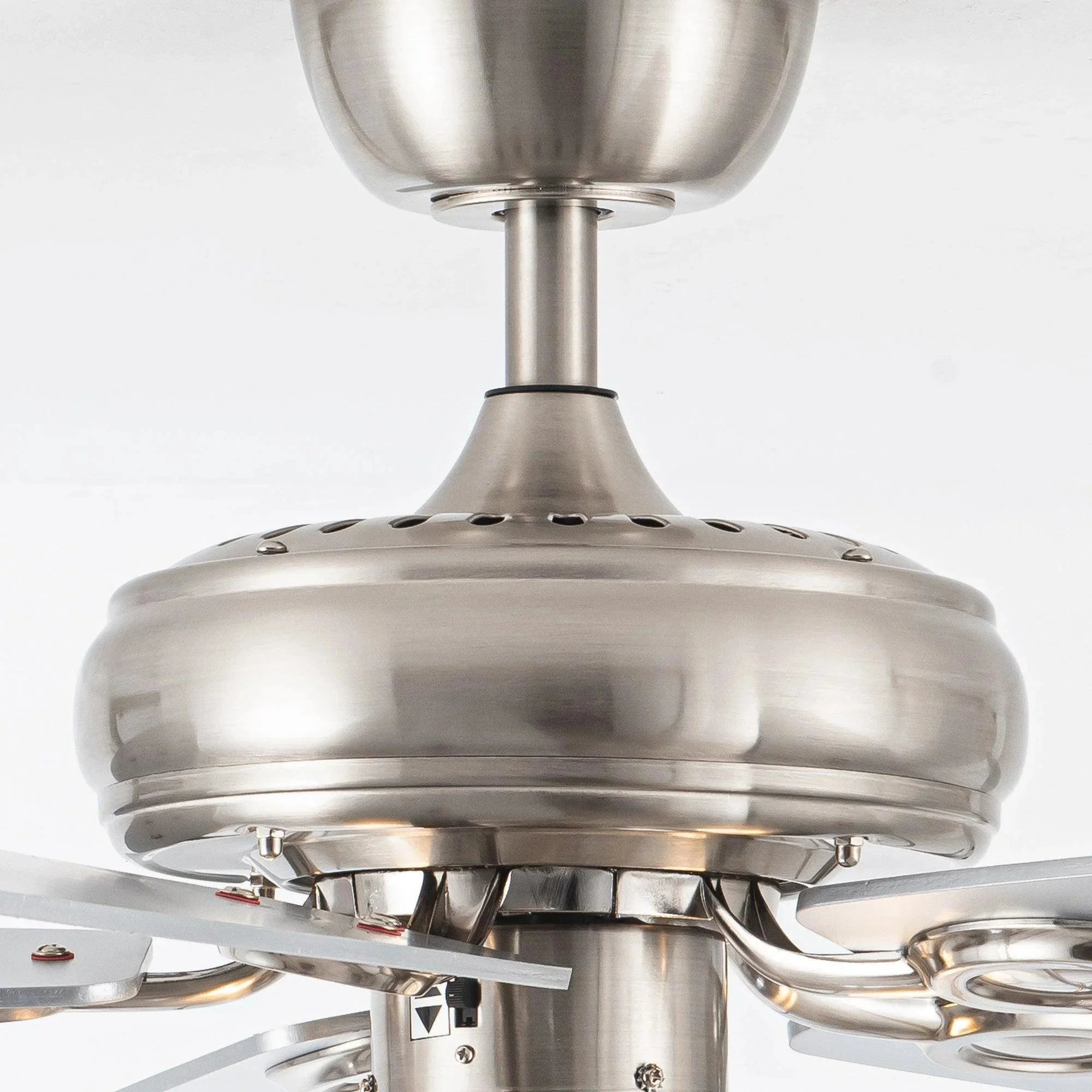 Parrot Uncle 52-Inch Kyla Industrial Brushed Nickel Reversible Caged Ceiling Fan with Lighting (F6236Q110V) - Image 13