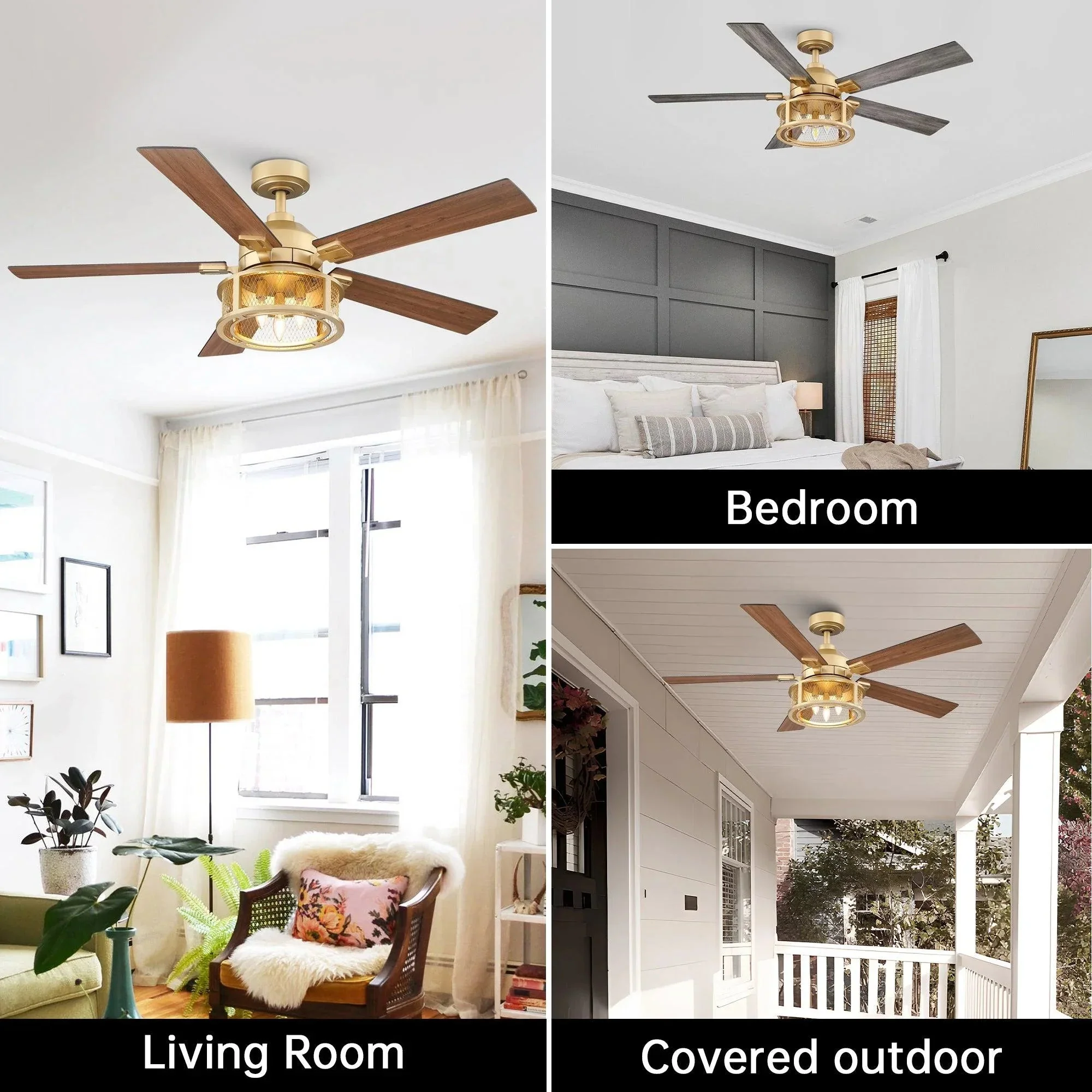 Parrot Uncle 52-Inch Lucknow Industrial Black Reversible Ceiling Fan with Lighting and Remote Control - Image 15