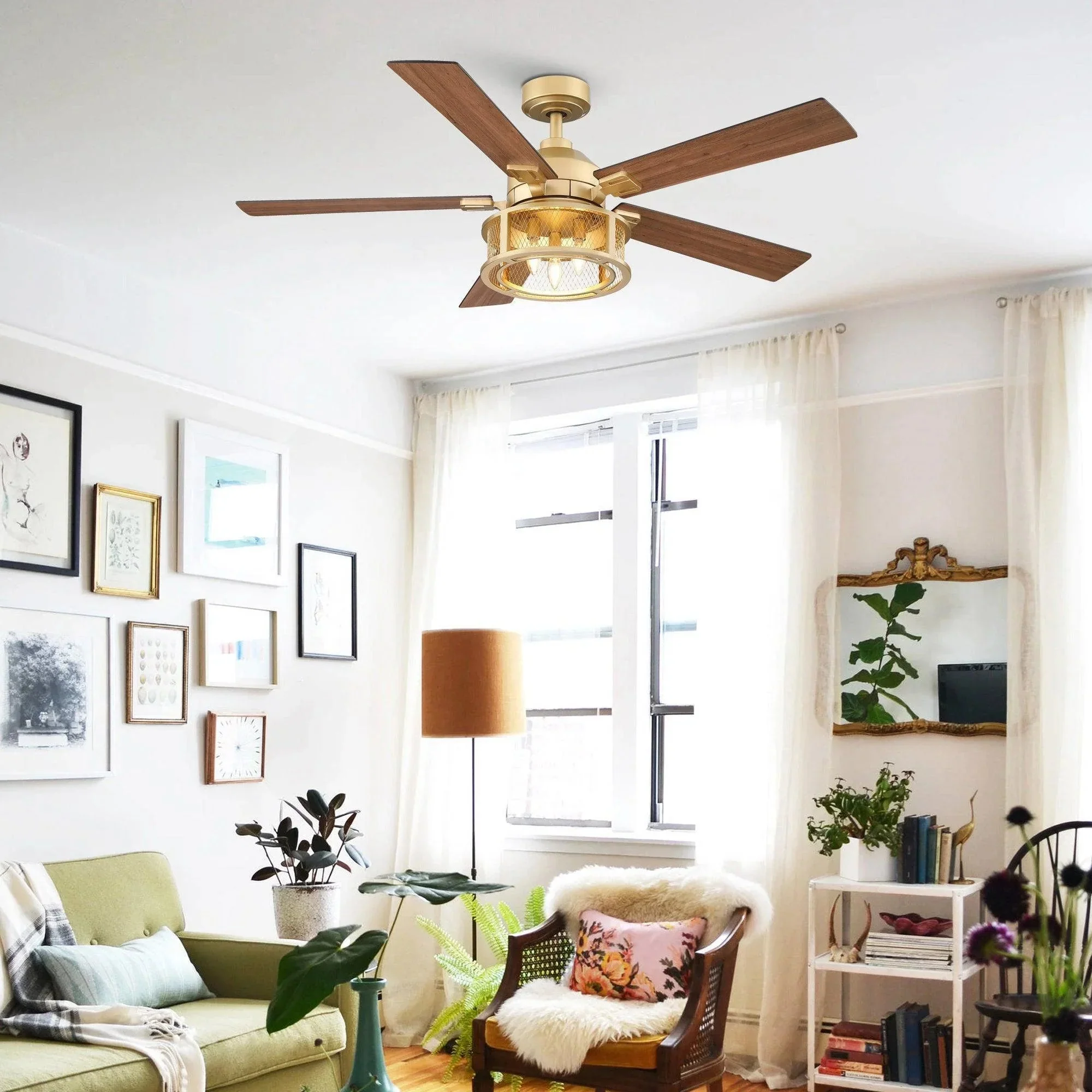 Parrot Uncle 52-Inch Lucknow Industrial Black Reversible Ceiling Fan with Lighting and Remote Control - Image 17