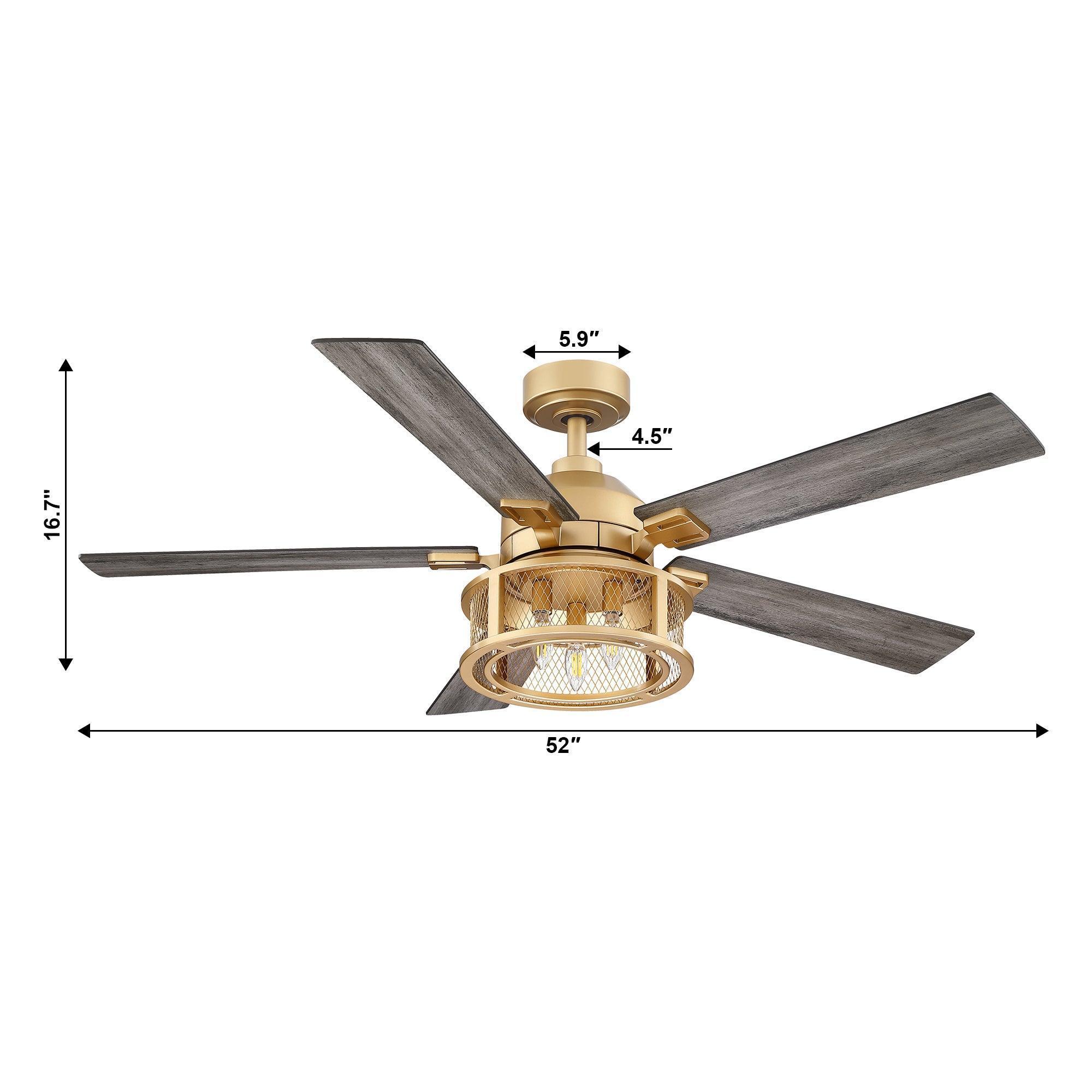Parrot Uncle 52-Inch Lucknow Industrial Black Reversible Ceiling Fan with Lighting and Remote Control - Image 20