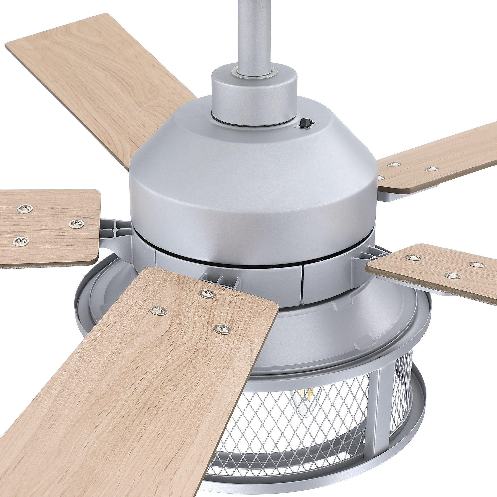 Parrot Uncle 52-Inch Lucknow Industrial Black Reversible Ceiling Fan with Lighting and Remote Control - Image 25