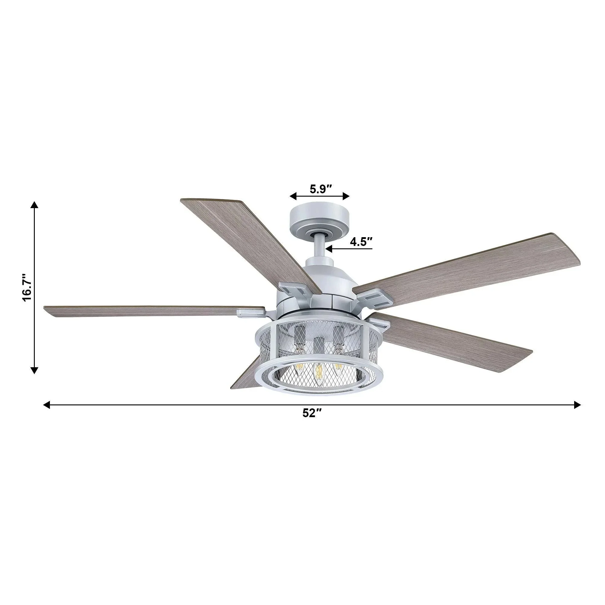 Parrot Uncle 52-Inch Lucknow Industrial Black Reversible Ceiling Fan with Lighting and Remote Control - Image 28