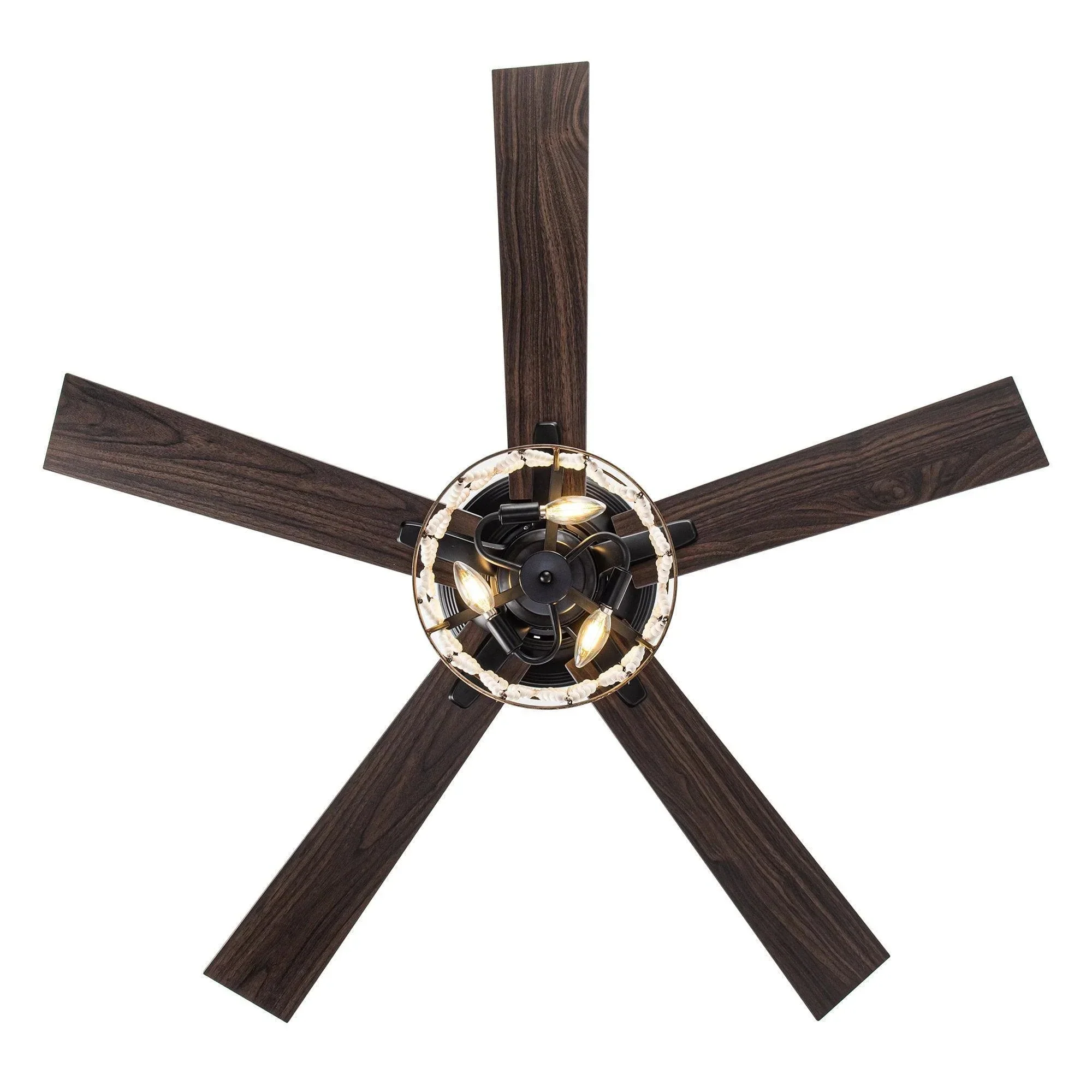 Parrot Uncle 52-Inch New Delhi Industrial Downrod Mount Reversible Ceiling Fan with Lighting and Remote Control (F6354110V) - Image 11