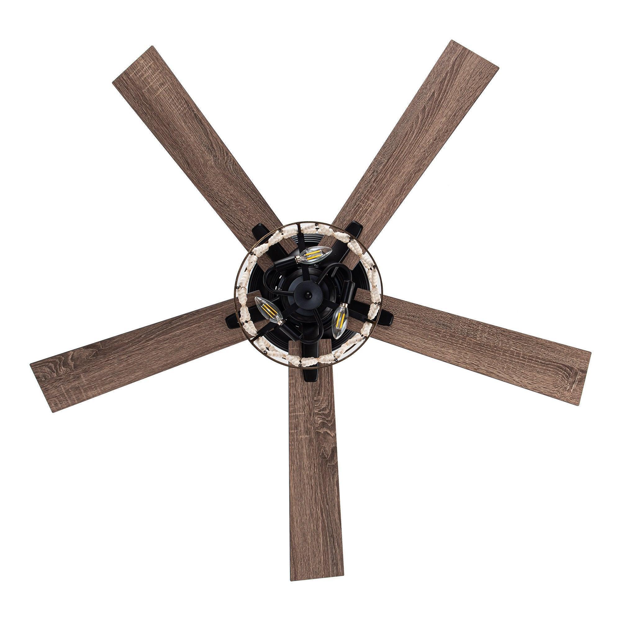 Parrot Uncle 52-Inch New Delhi Industrial Downrod Mount Reversible Ceiling Fan with Lighting and Remote Control (F6354110V) - Image 19