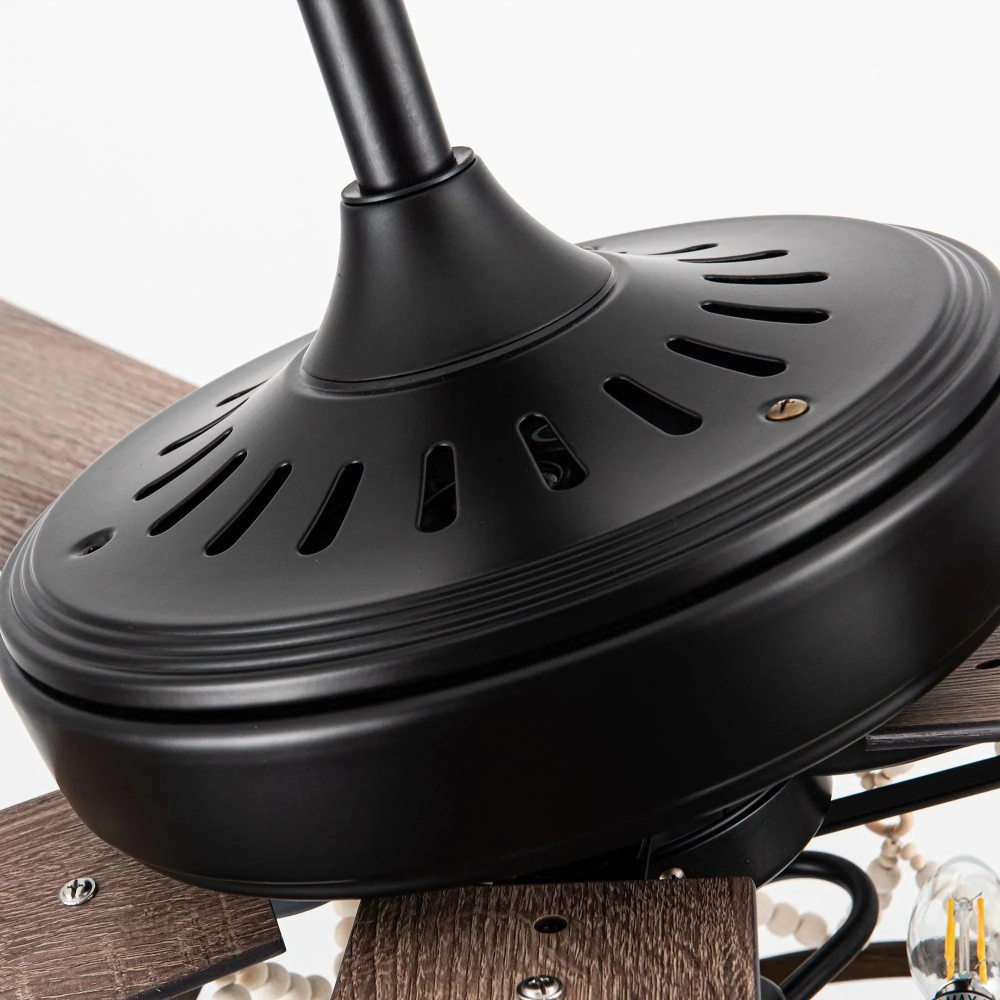 Parrot Uncle 52-Inch New Delhi Industrial Downrod Mount Reversible Ceiling Fan with Lighting and Remote Control (F6354110V) - Image 8