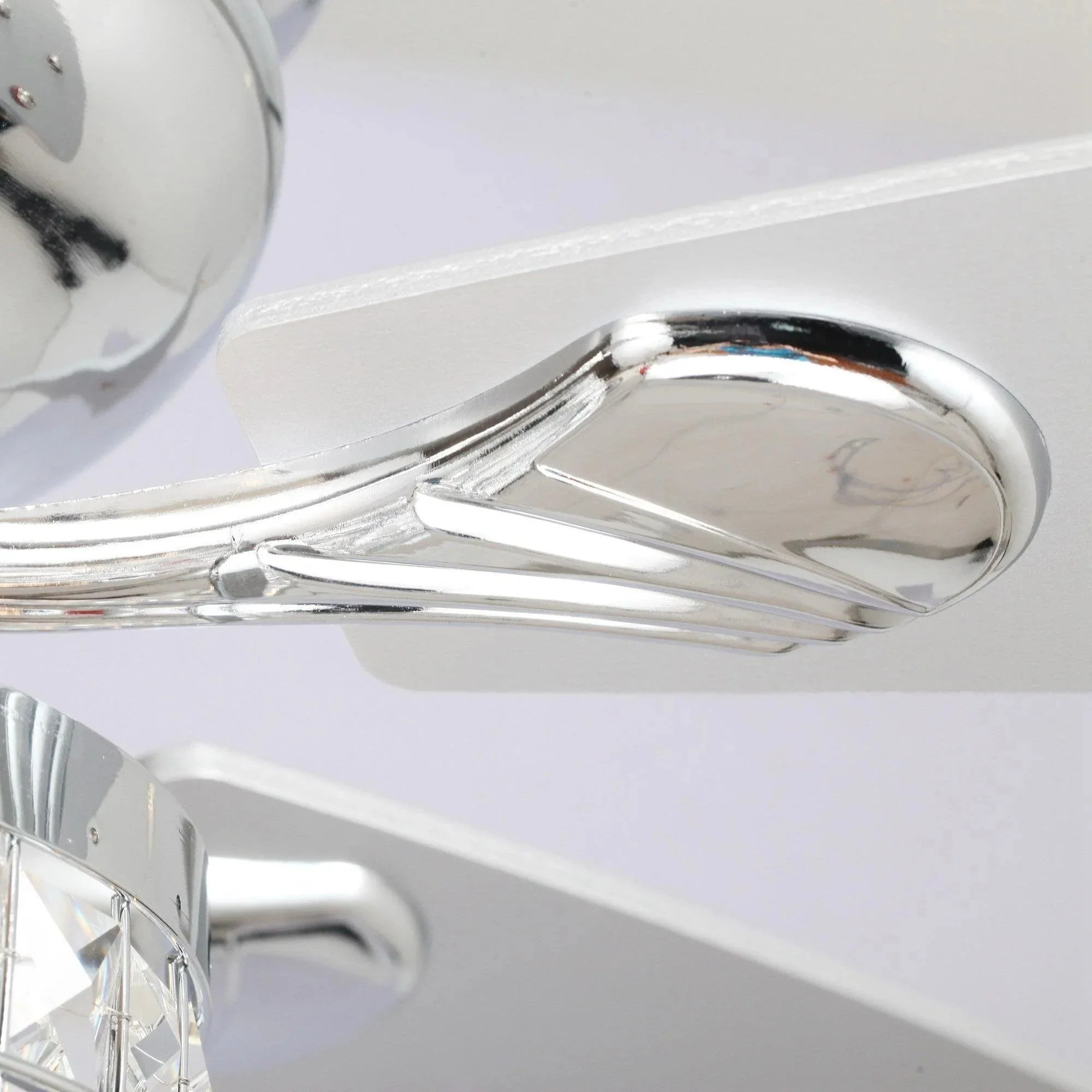 Parrot Uncle 52-Inch Panipat Modern Chrome Flush Mount Reversible Crystal Ceiling Fan with Lighting and Remote Control (F6328Q110V) - Image 8
