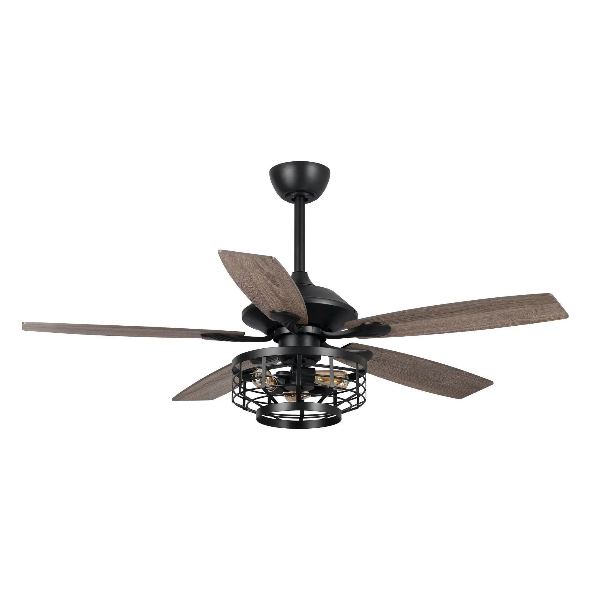 Parrot Uncle 52-Inch Paquette Industrial Downrod Mount Reversible Ceiling Fan with Lighting and Remote Control (F6315Q110V) - Image 13