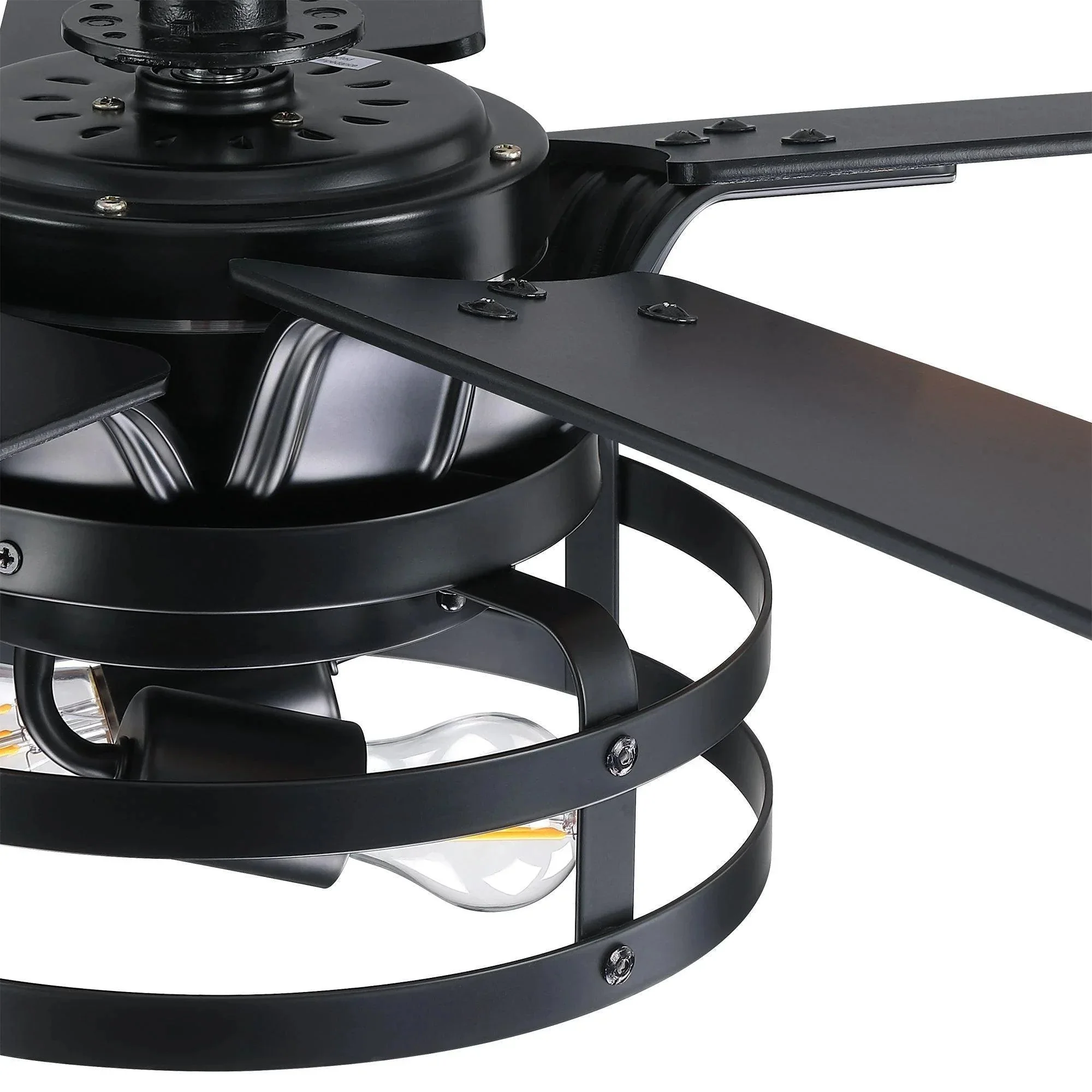 Parrot Uncle 52-Inch Prayag Industrial Downrod Mount Reversible Ceiling Fan with Lighting and Remote Control - Image 13