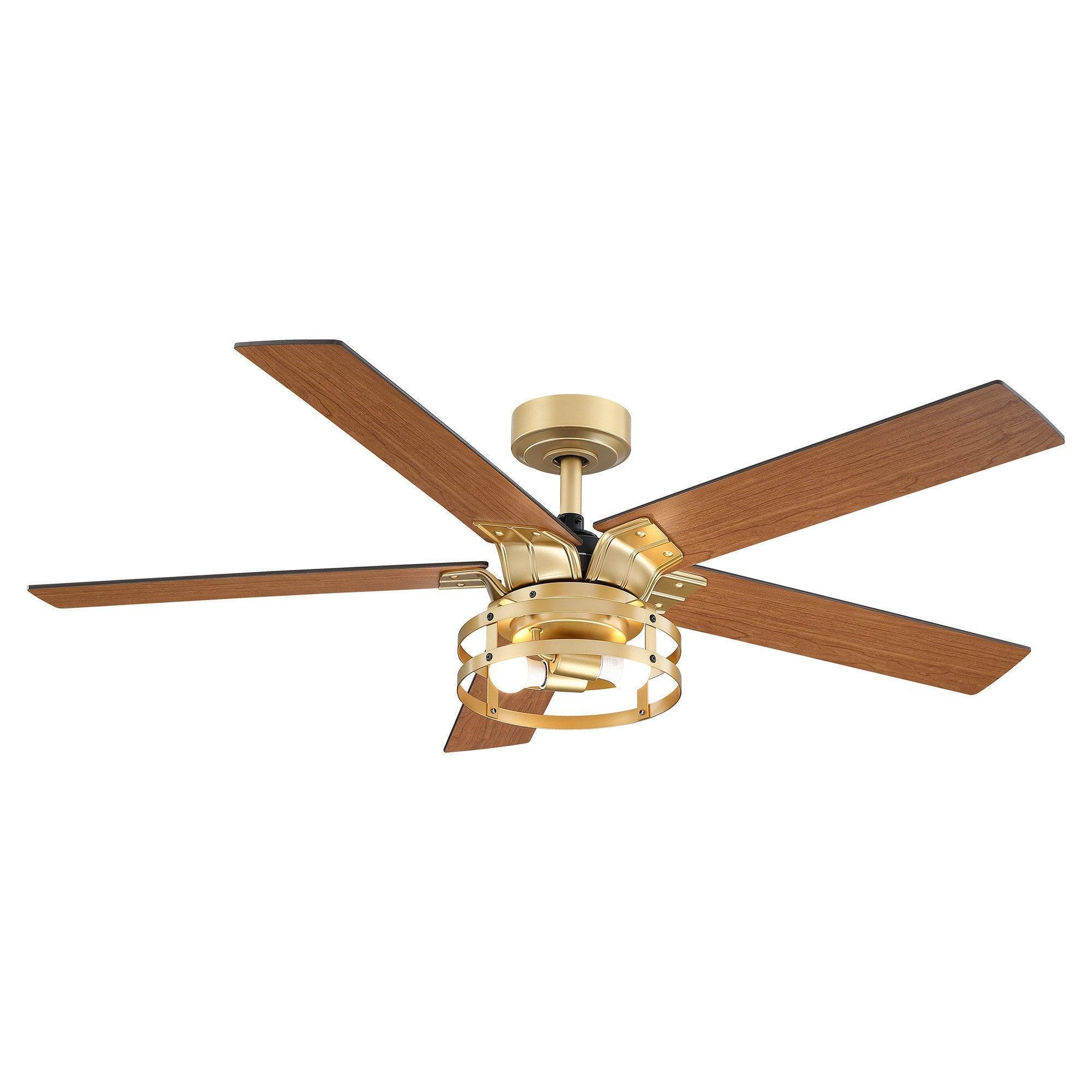 Parrot Uncle 52-Inch Prayag Industrial Downrod Mount Reversible Ceiling Fan with Lighting and Remote Control - Image 16