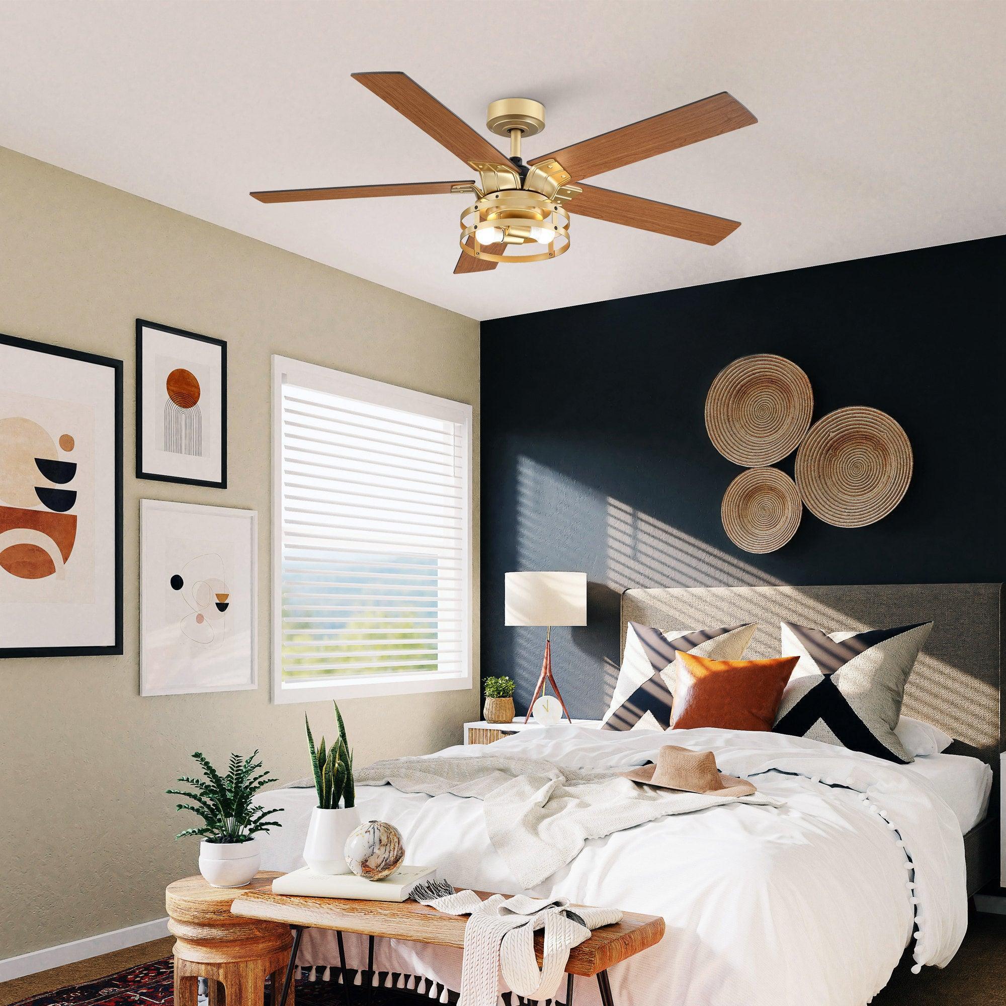 Parrot Uncle 52-Inch Prayag Industrial Downrod Mount Reversible Ceiling Fan with Lighting and Remote Control - Image 21