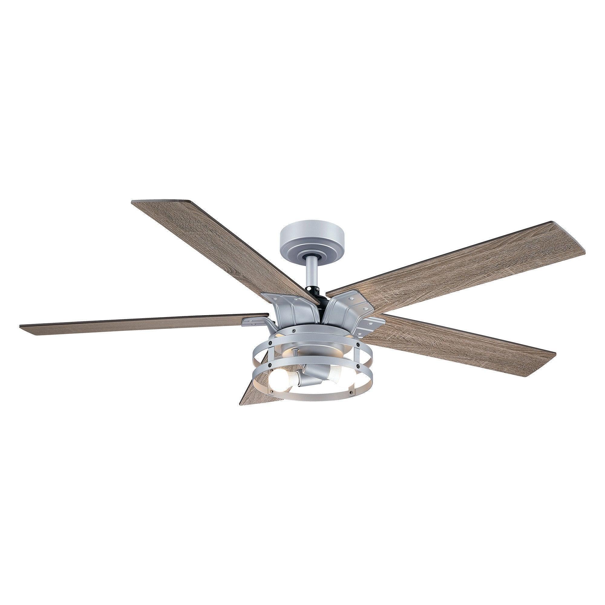Parrot Uncle 52-Inch Prayag Industrial Downrod Mount Reversible Ceiling Fan with Lighting and Remote Control - Image 25