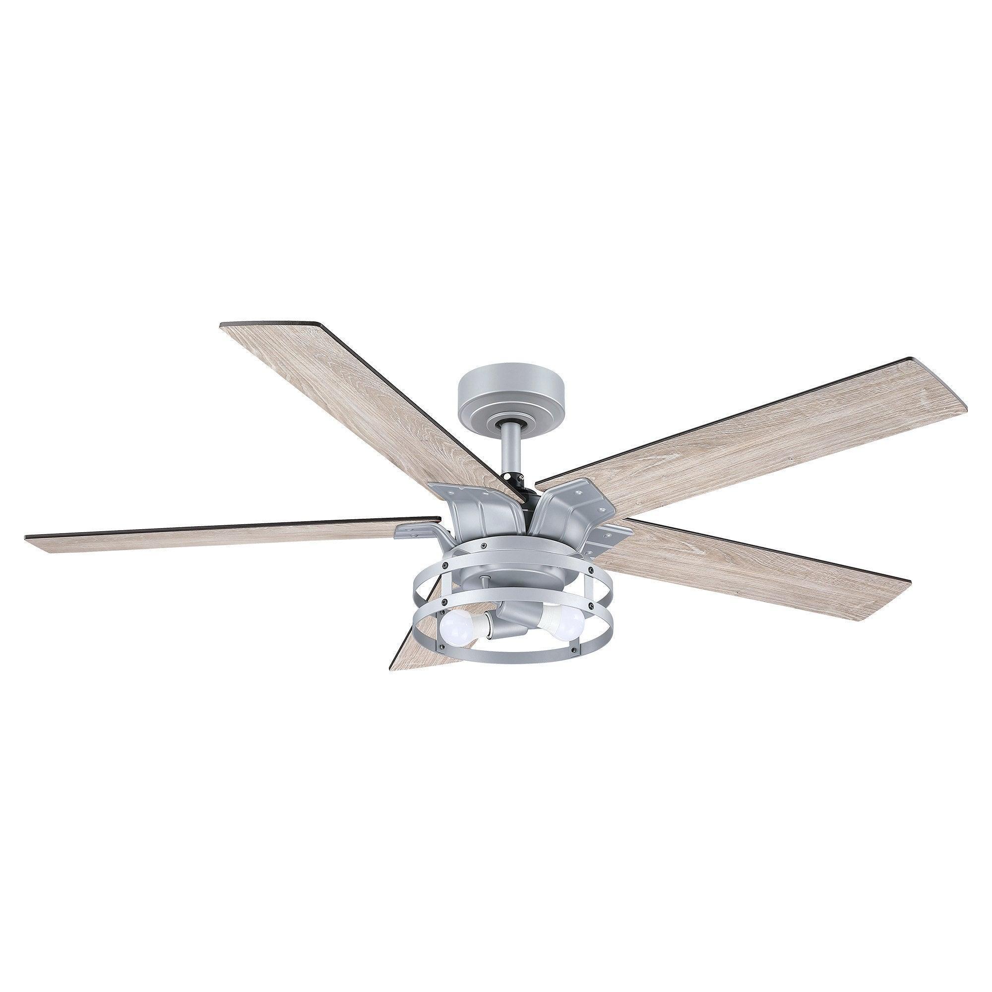 Parrot Uncle 52-Inch Prayag Industrial Downrod Mount Reversible Ceiling Fan with Lighting and Remote Control - Image 26
