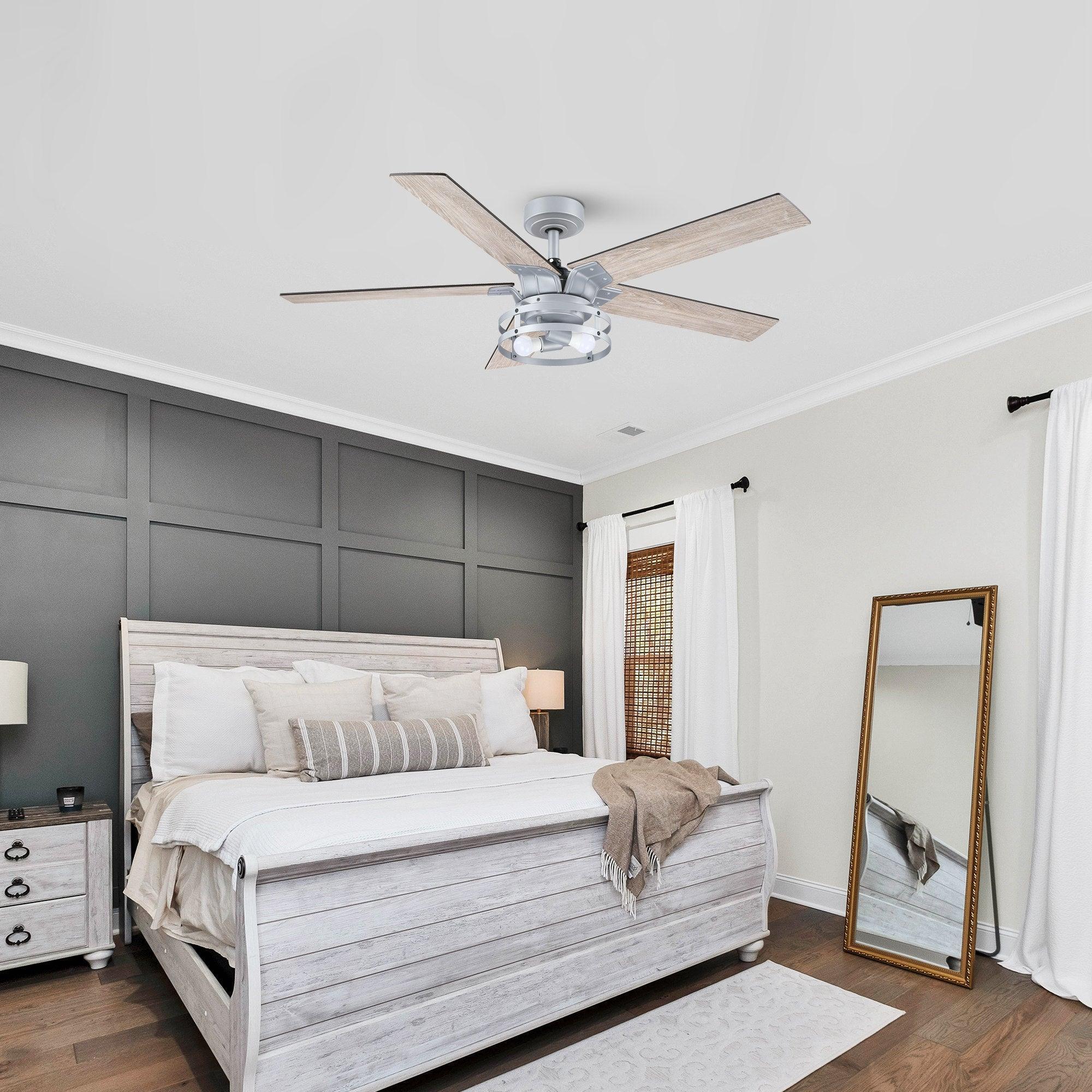 Parrot Uncle 52-Inch Prayag Industrial Downrod Mount Reversible Ceiling Fan with Lighting and Remote Control - Image 28