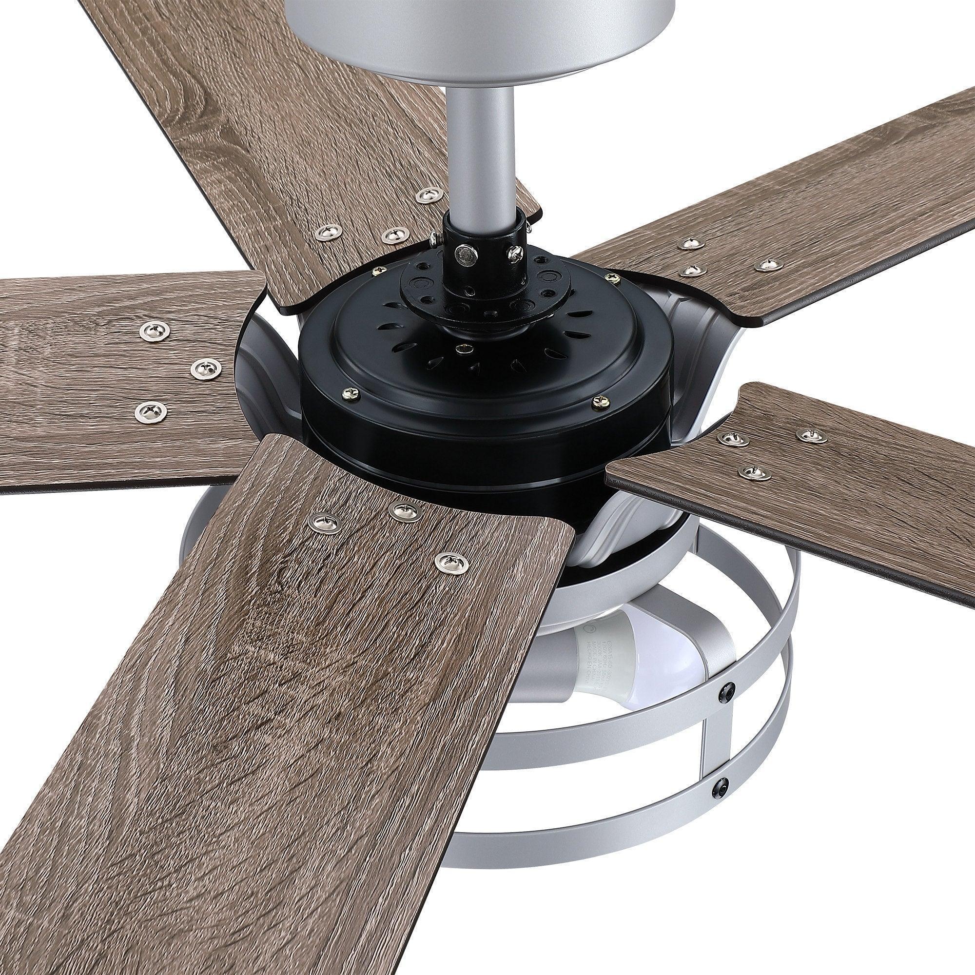 Parrot Uncle 52-Inch Prayag Industrial Downrod Mount Reversible Ceiling Fan with Lighting and Remote Control - Image 32