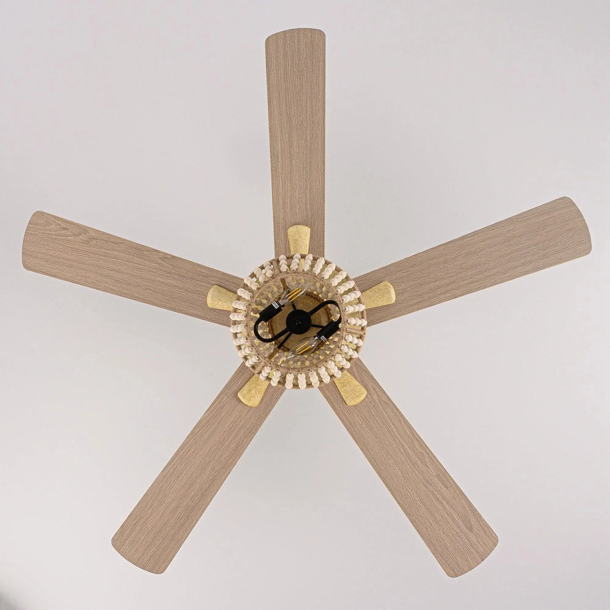 Parrot Uncle 52-Inch Pune Farmhouse Downrod Mount Reversible Ceiling Fan with Lighting and Remote Control (F6350Q110V) - Image 10