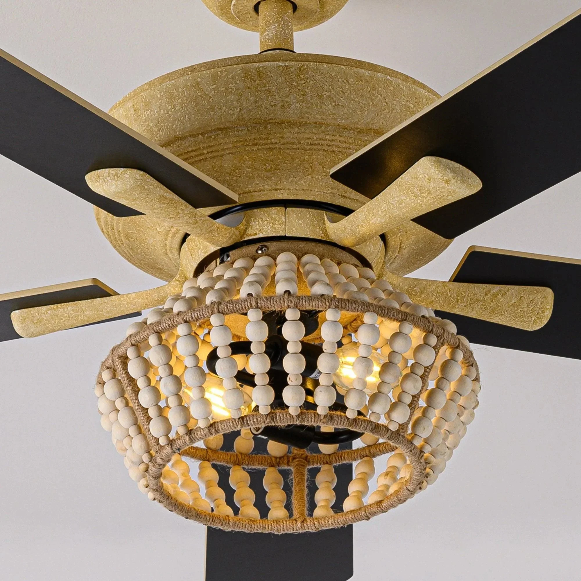 Parrot Uncle 52-Inch Pune Farmhouse Downrod Mount Reversible Ceiling Fan with Lighting and Remote Control (F6350Q110V) - Image 12