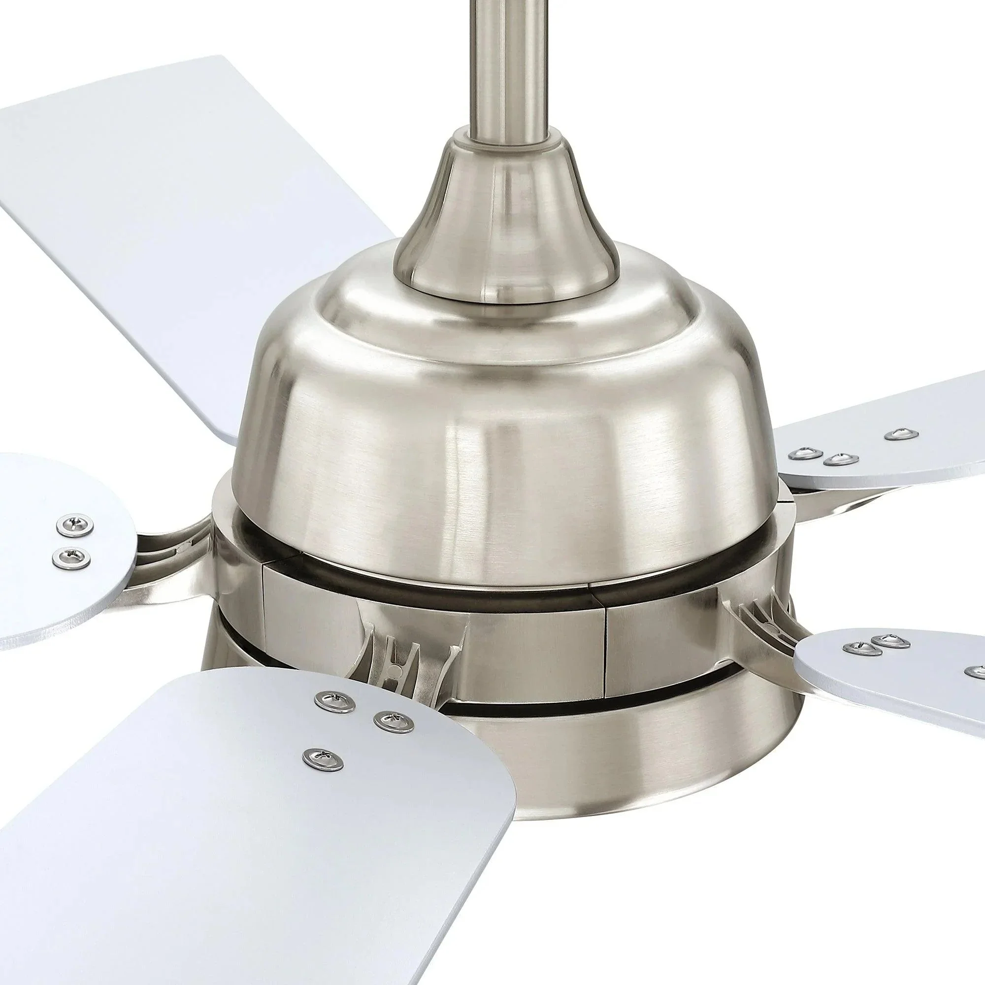 Parrot Uncle 52-Inch Tata Nagar Industrial Brush Nickel Downrod Mount Reversible Ceiling Fan with Lighting and Remote Control (BBLAB017A0) - Image 4