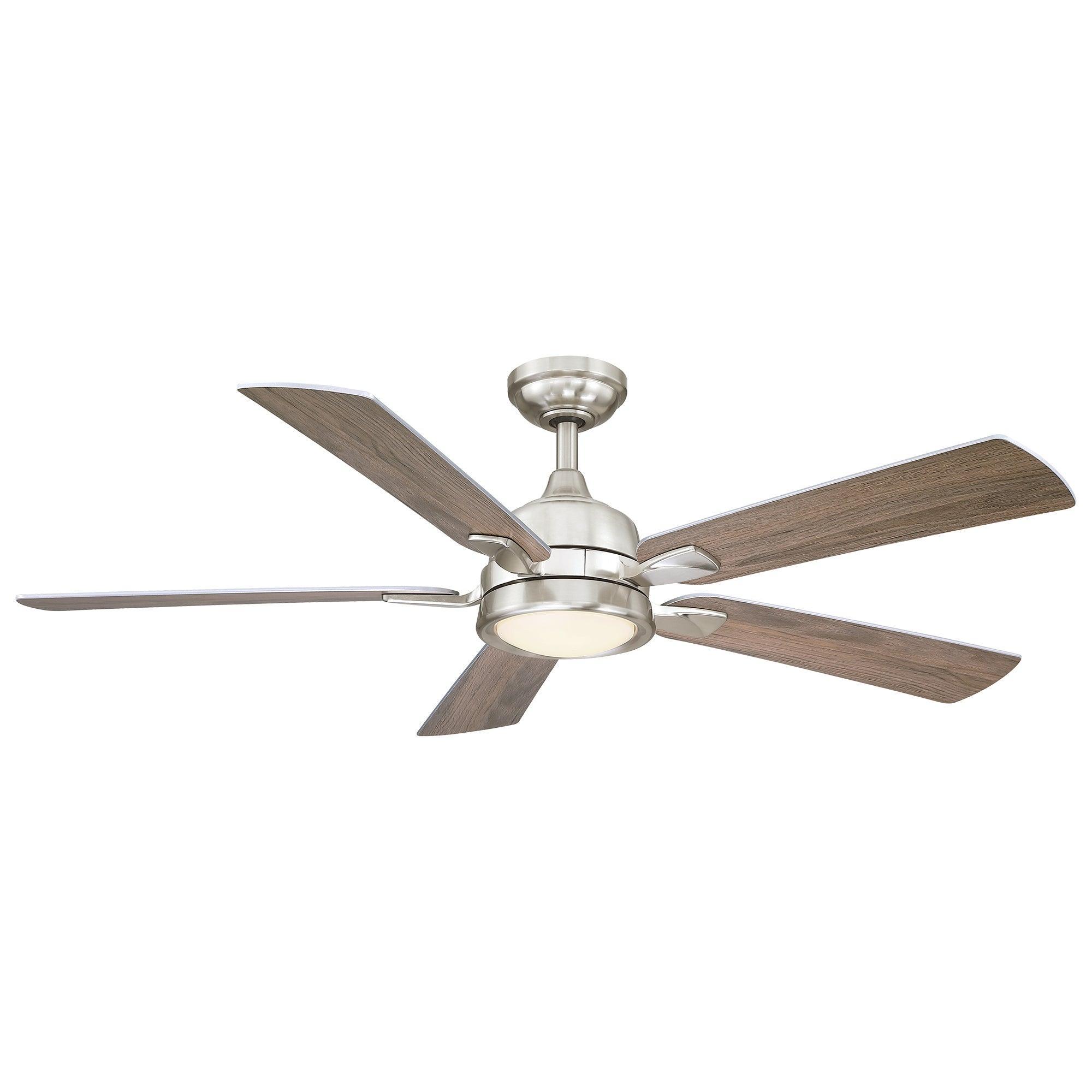 Parrot Uncle 52-Inch Tata Nagar Industrial Brush Nickel Downrod Mount Reversible Ceiling Fan with Lighting and Remote Control (BBLAB017A0) - Image 6