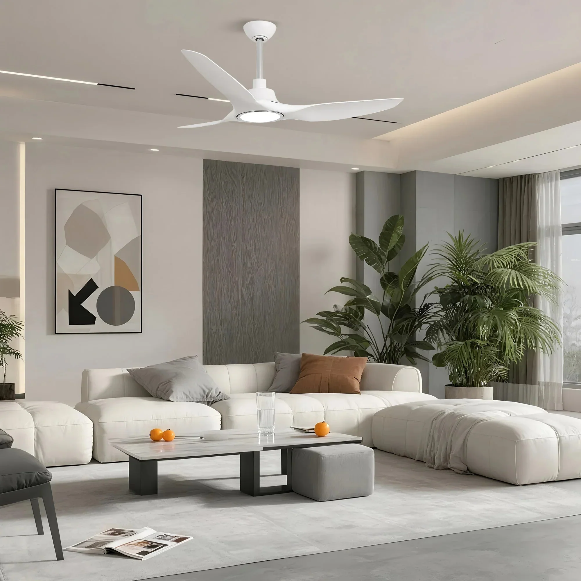 Parrot Uncle 52-Inch Vaczon 3 Blades Ceiling Fan with LED Light and Remote Control - Image 2