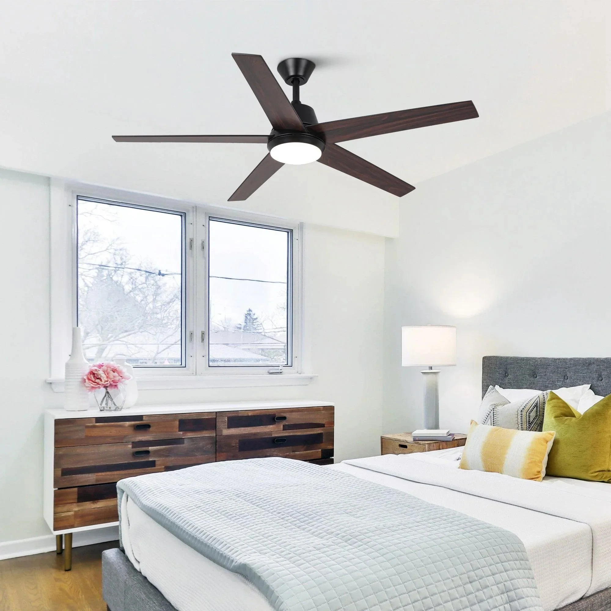 Parrot Uncle 52-Inch Vaczon 5 Blades Ceiling Fan with LED Light and Remote Control - Image 2