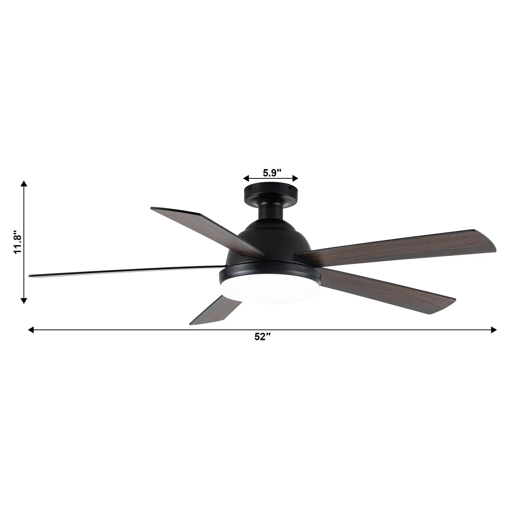 Parrot Uncle 52-Inch Vaczon Ceiling Fan with LED Light and Remote Control (VZA01B106A-BLE) - Image 10