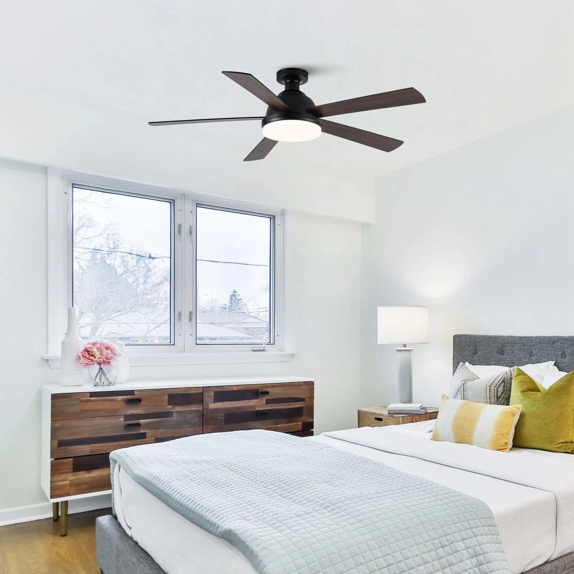 Parrot Uncle 52-Inch Vaczon Ceiling Fan with LED Light and Remote Control (VZA01B106A-BLE) - Image 2