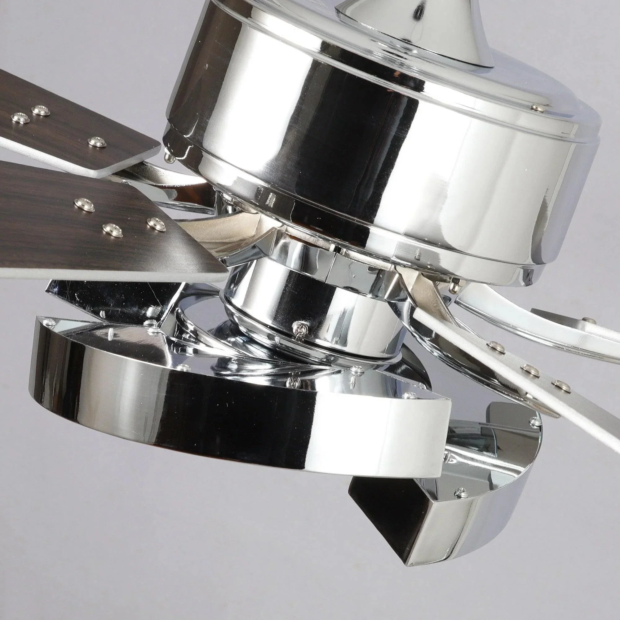 Parrot Uncle 52-Inch Vendome Industrial DC Motor Downrod Mount Reversible Ceiling Fan with Lighting and Remote Control (F6366CH110V) - Image 15