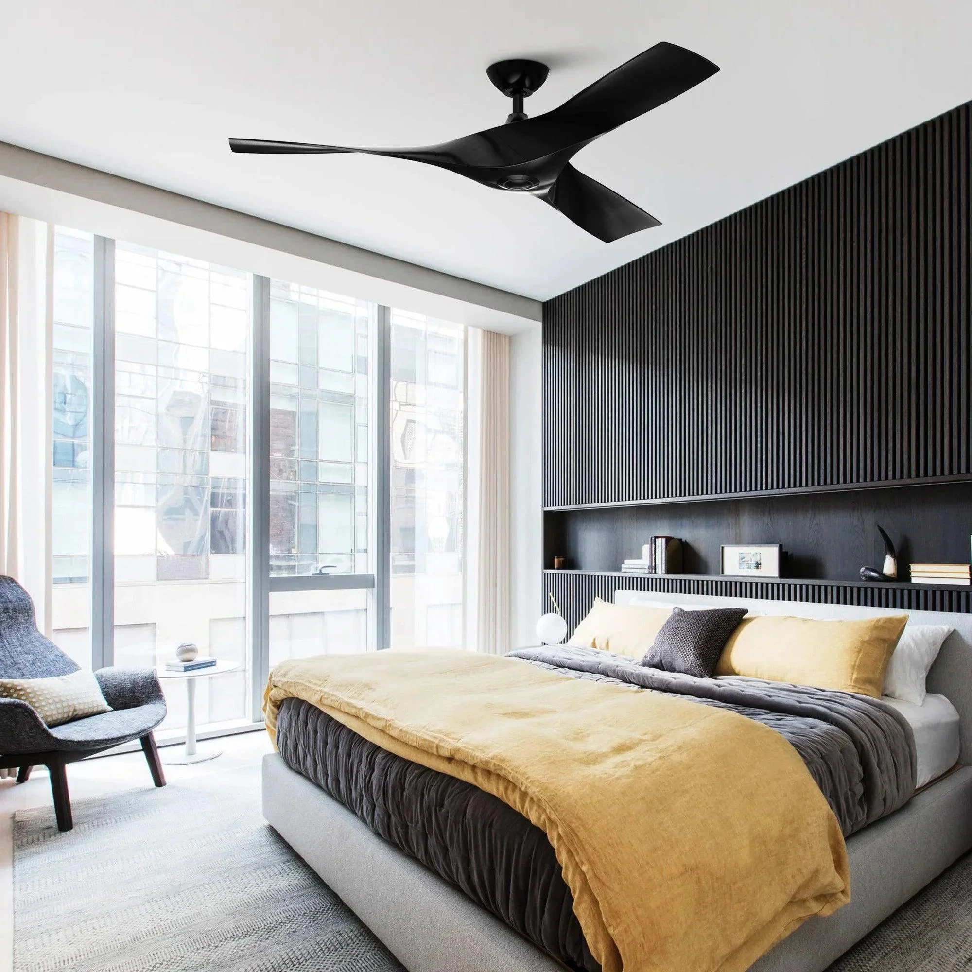Parrot Uncle 52-Inch Wesley Industrial DC Motor Downrod Mount Reversible Ceiling Fan with Remote Control - Image 10