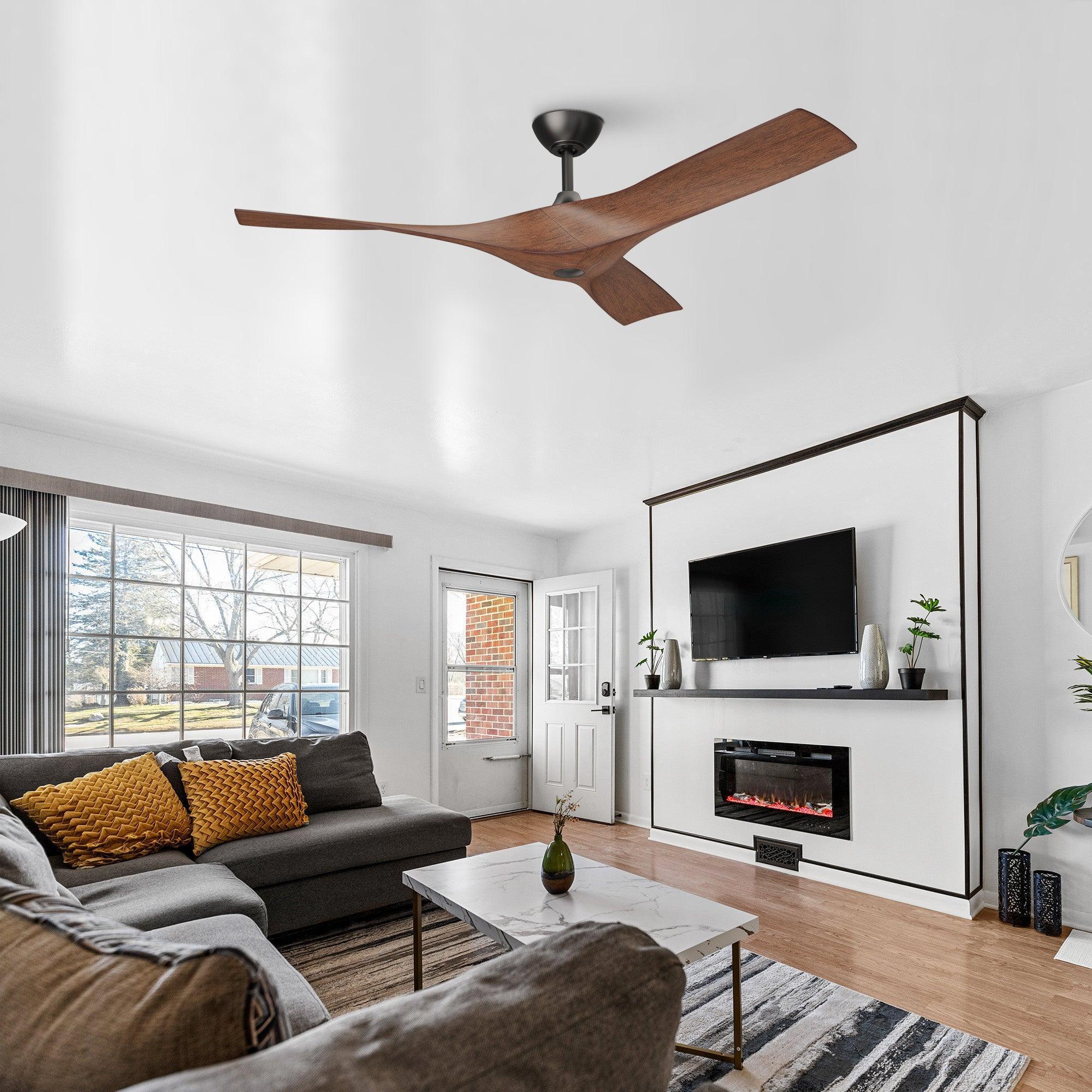 Parrot Uncle 52-Inch Wesley Industrial DC Motor Downrod Mount Reversible Ceiling Fan with Remote Control - Image 2