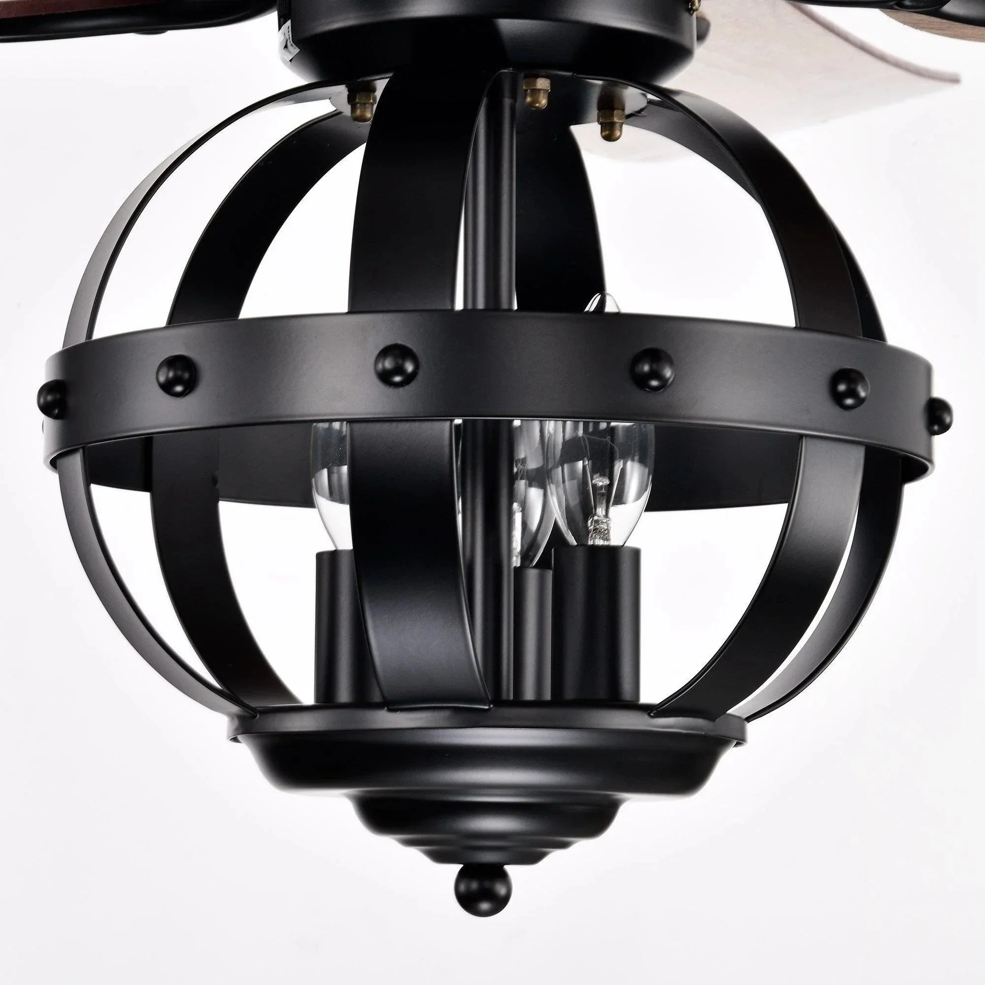 Parrot Uncle 52-Inch Wilburton Industrial Downrod Mount Reversible Ceiling Fan with Lighting and Remote Control (F6238110V) - Image 12