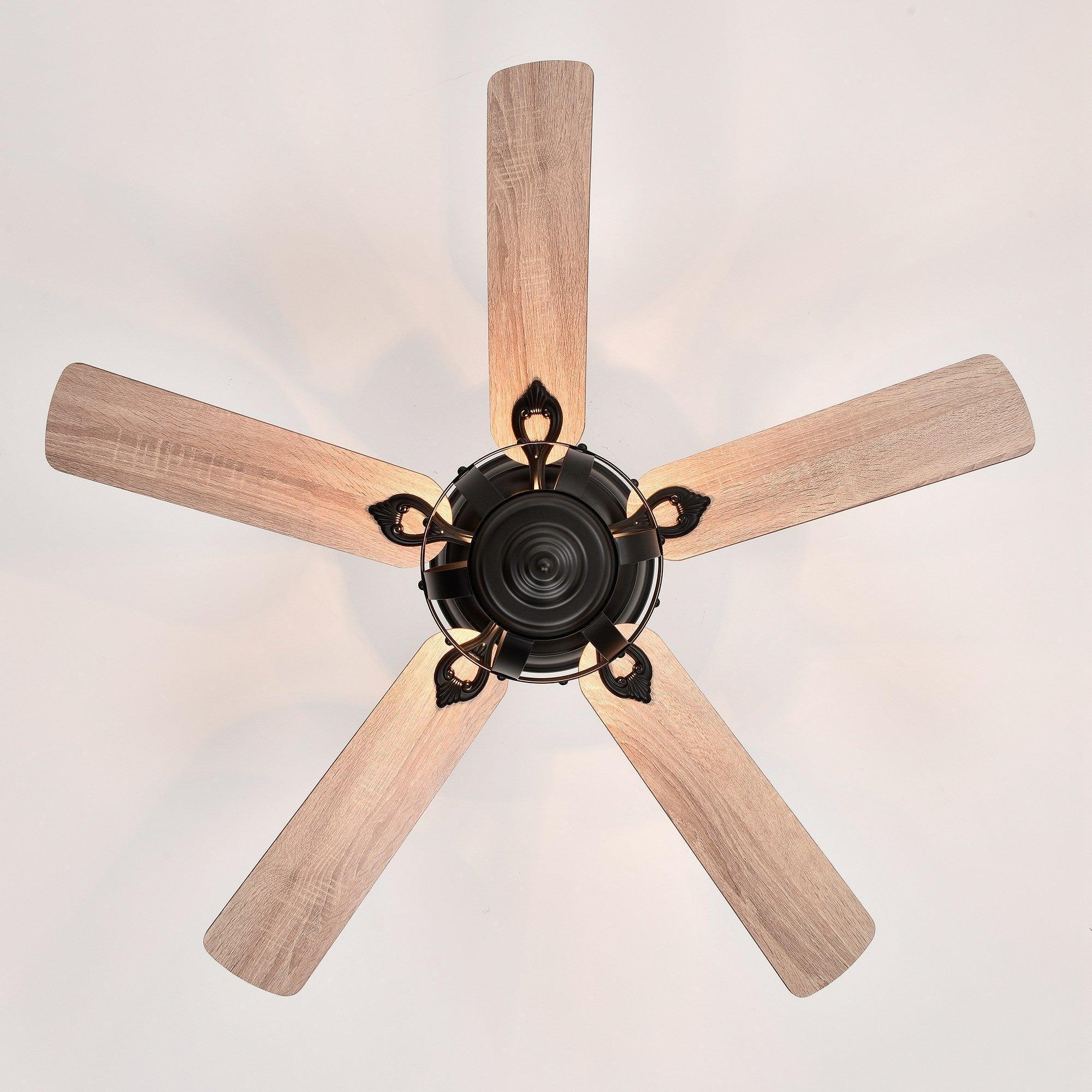 Parrot Uncle 52-Inch Wilburton Industrial Downrod Mount Reversible Ceiling Fan with Lighting and Remote Control (F6238110V) - Image 17