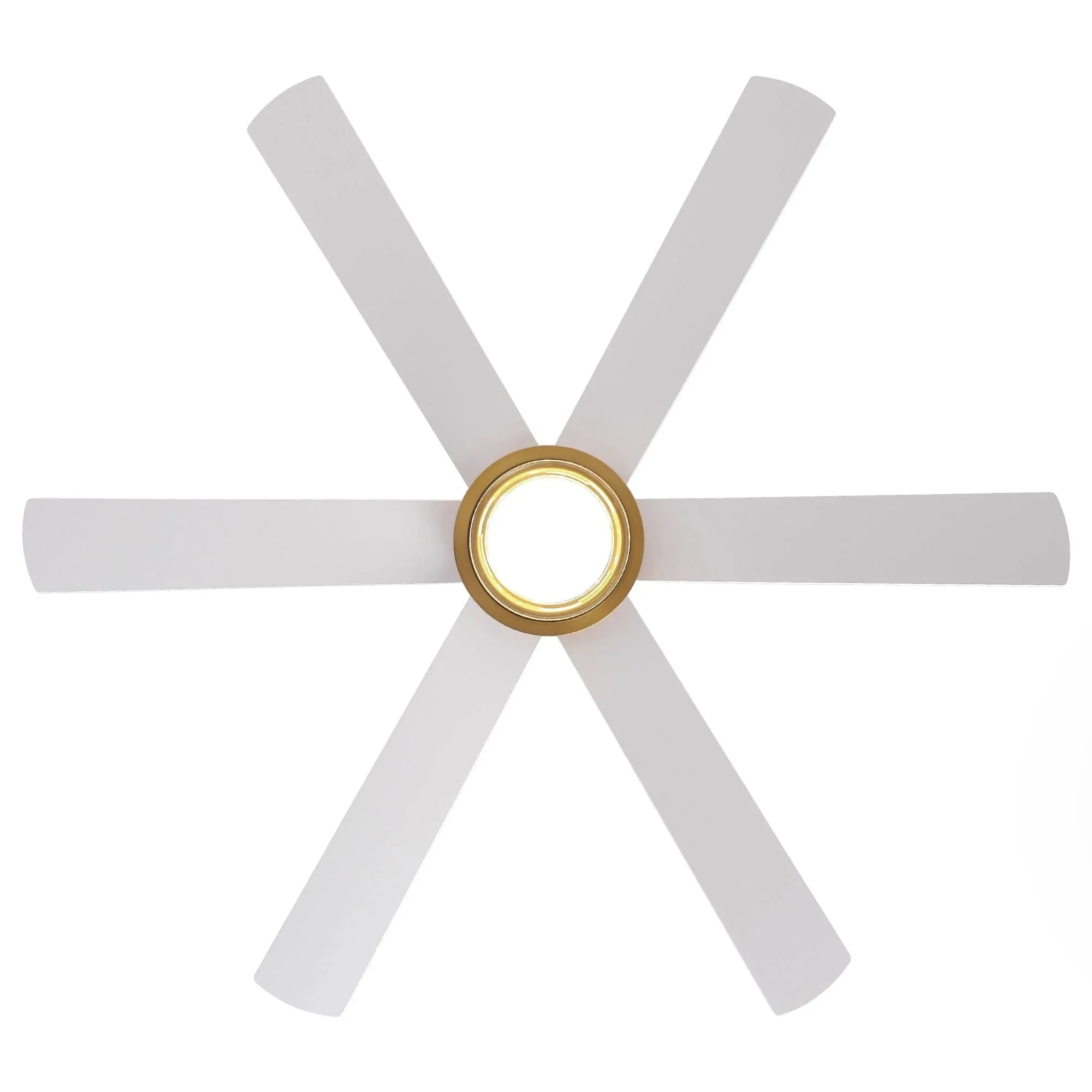 Parrot Uncle 54-Inch Kama Modern Downrod Mount Ceiling Fan with Remote Control and LED Light (F6005GD) - Image 10