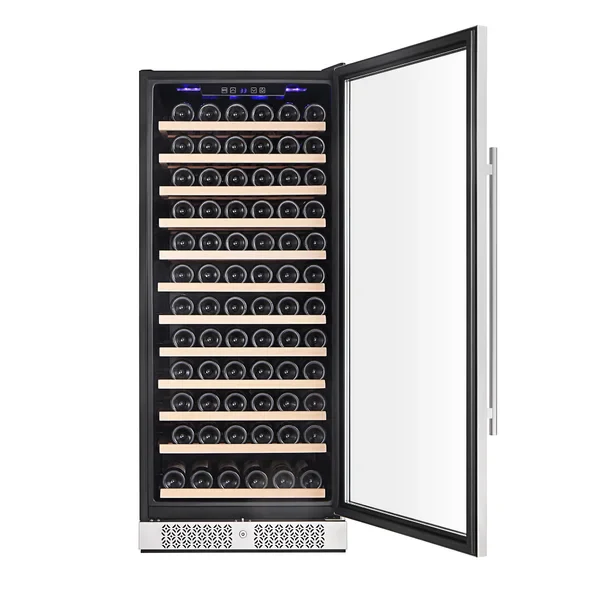 Empava 55-Inch Tall 127 Bottles Wine Cooler in Stainless Steel with Glass Door (EMPV-WC05S) - Image 2