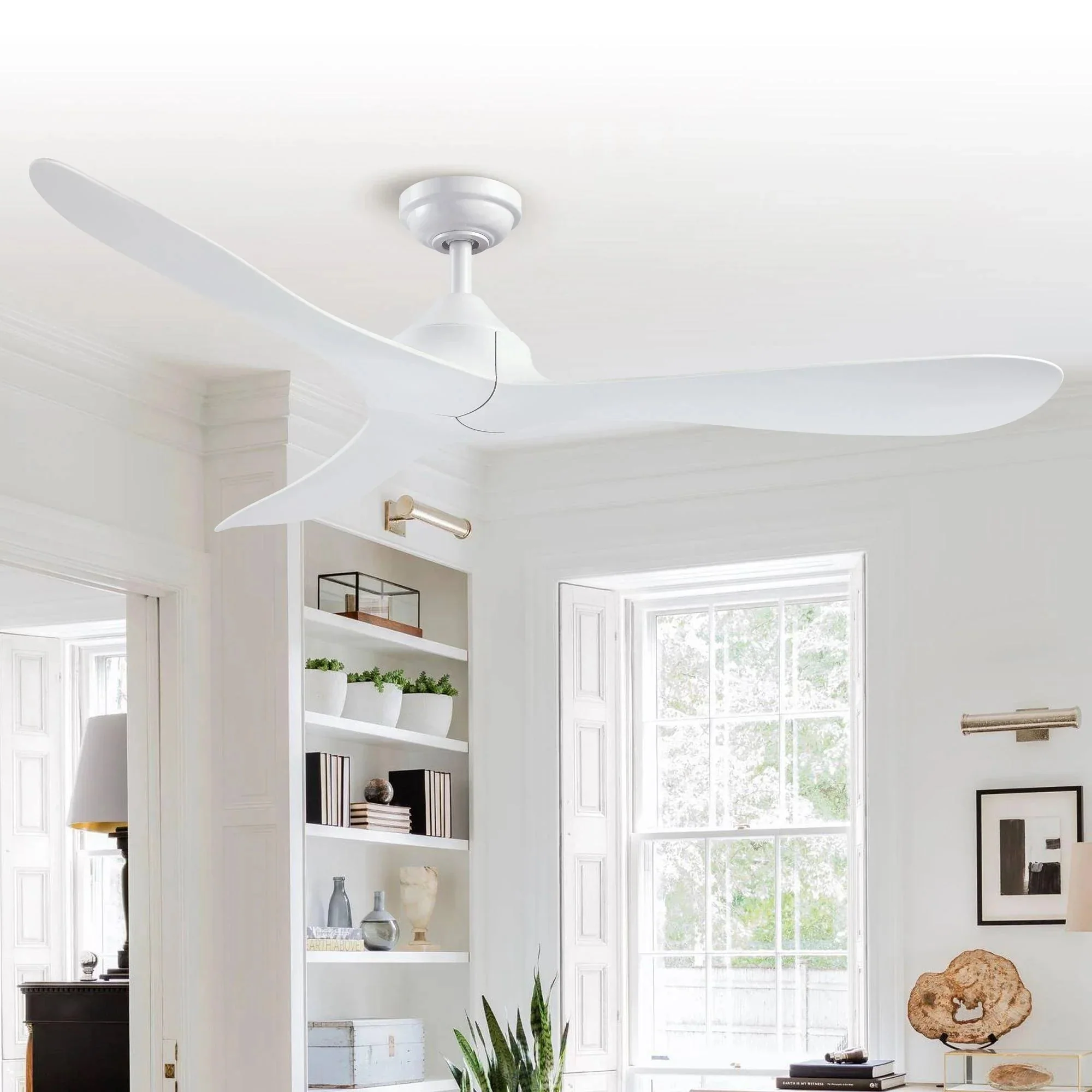 Parrot Uncle 56-Inch Modern DC Motor Downrod Mount Reversible Ceiling Fan with Remote Control - Image 3