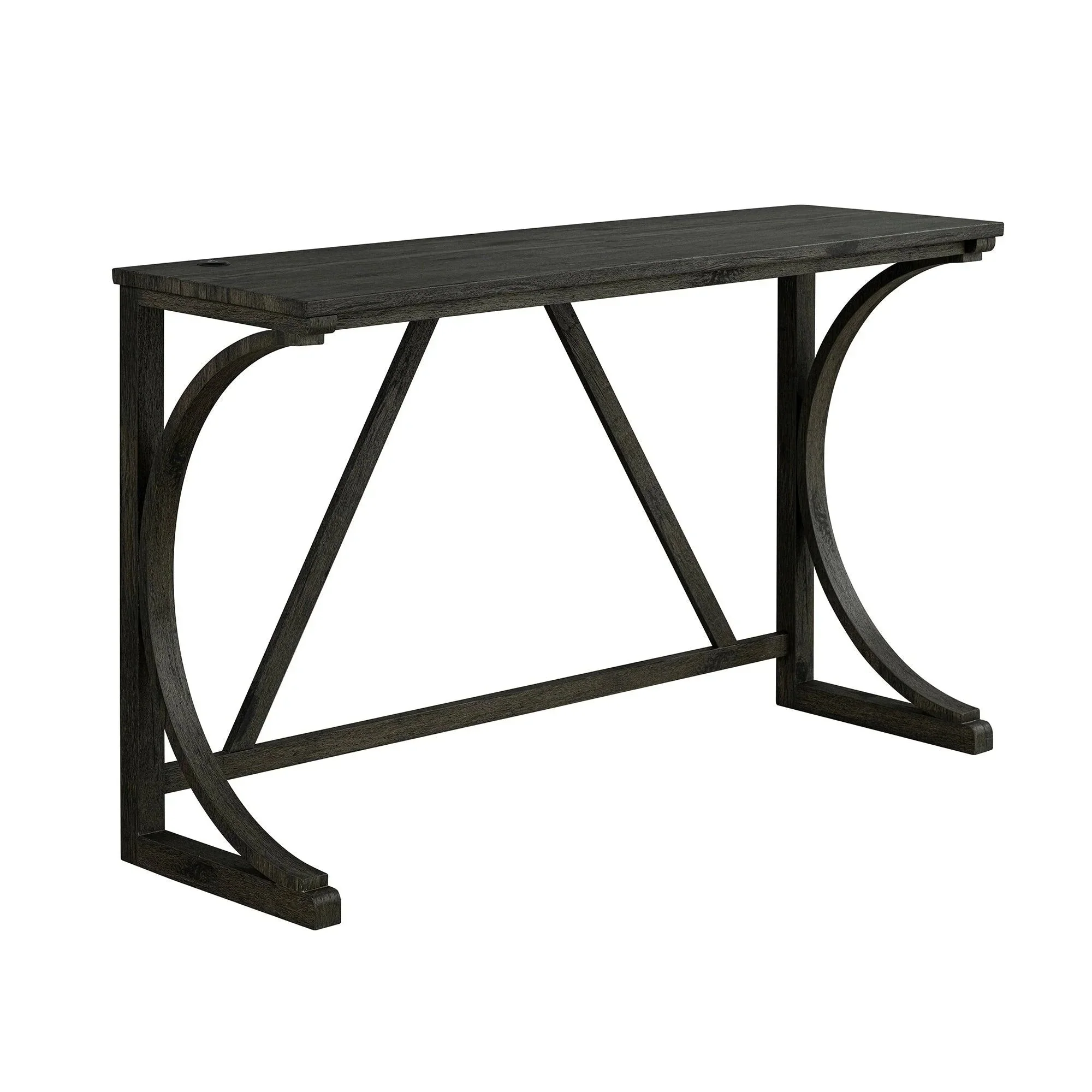 Parrot Uncle 59-Inch Rustic Dining&Bar Table Set with 3 Stools for Apartment, USB-A & USB-C Charging Ports (SL3403DG-PT-4PK-PU) - Image 15