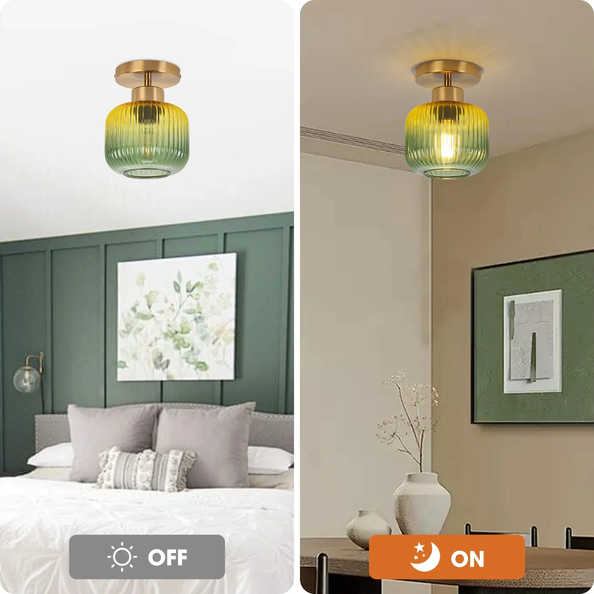 Parrot Uncle 6-Inch Bard 1-Light Semi-Flush Mount Ceiling Light (C3012) - Image 7