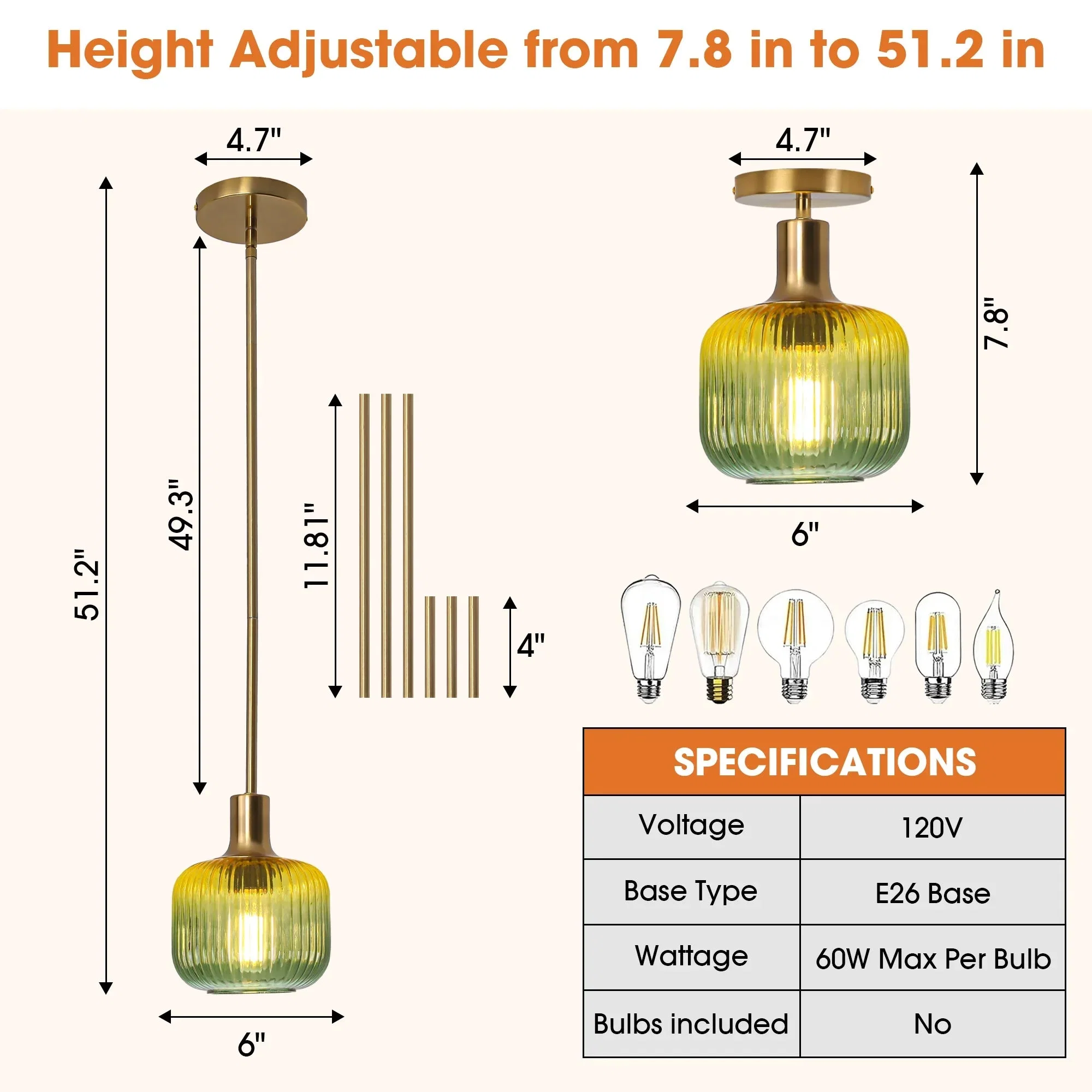 Parrot Uncle 6-Inch Felix 1-Light Island Pendant Light (C3012L) - Image 8