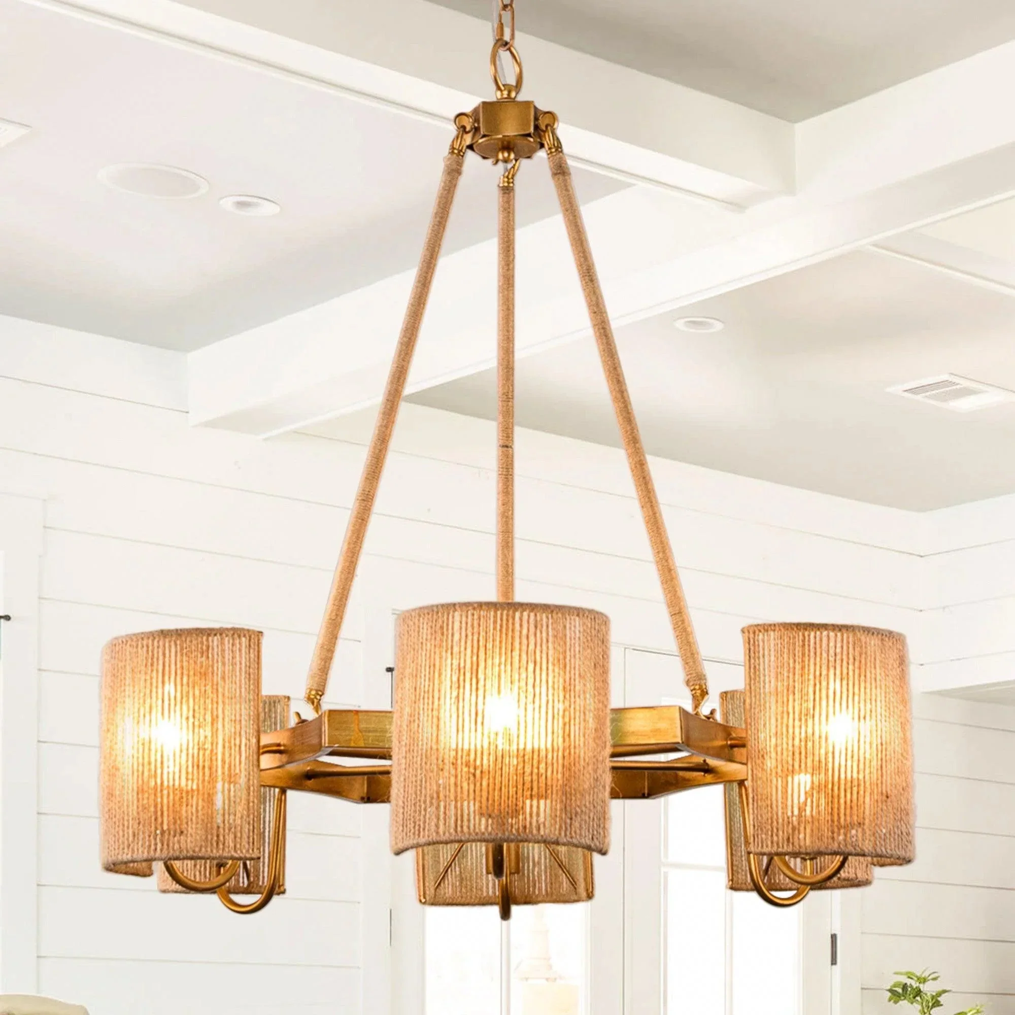 Parrot Uncle 6-Light Farmhouse Bedroom Island Pendant Lighting (BBW9637-6) - Image 8