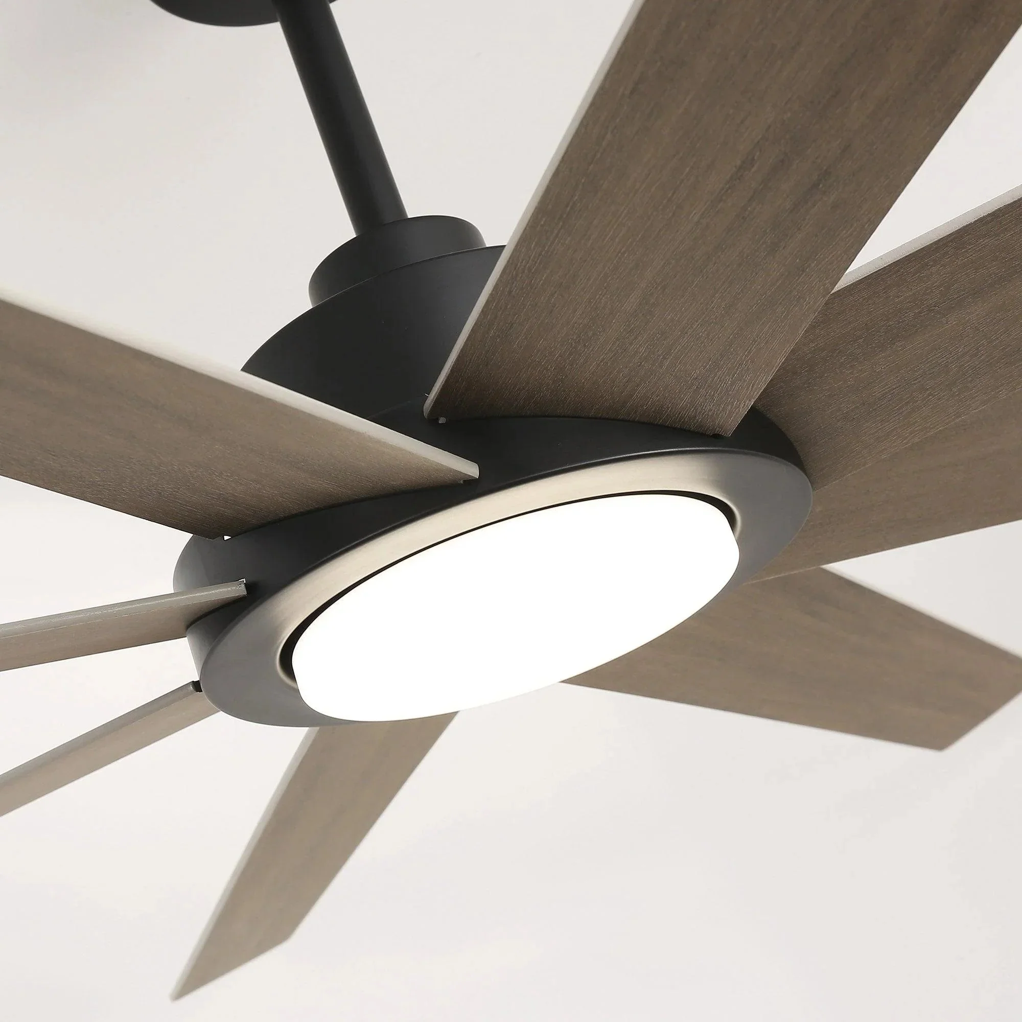 Parrot Uncle 60-Inch DC Motor 8 Blades Modern Downrod Mount Ceiling Fan with LED Light and Remote Control (F6387110V) - Image 3