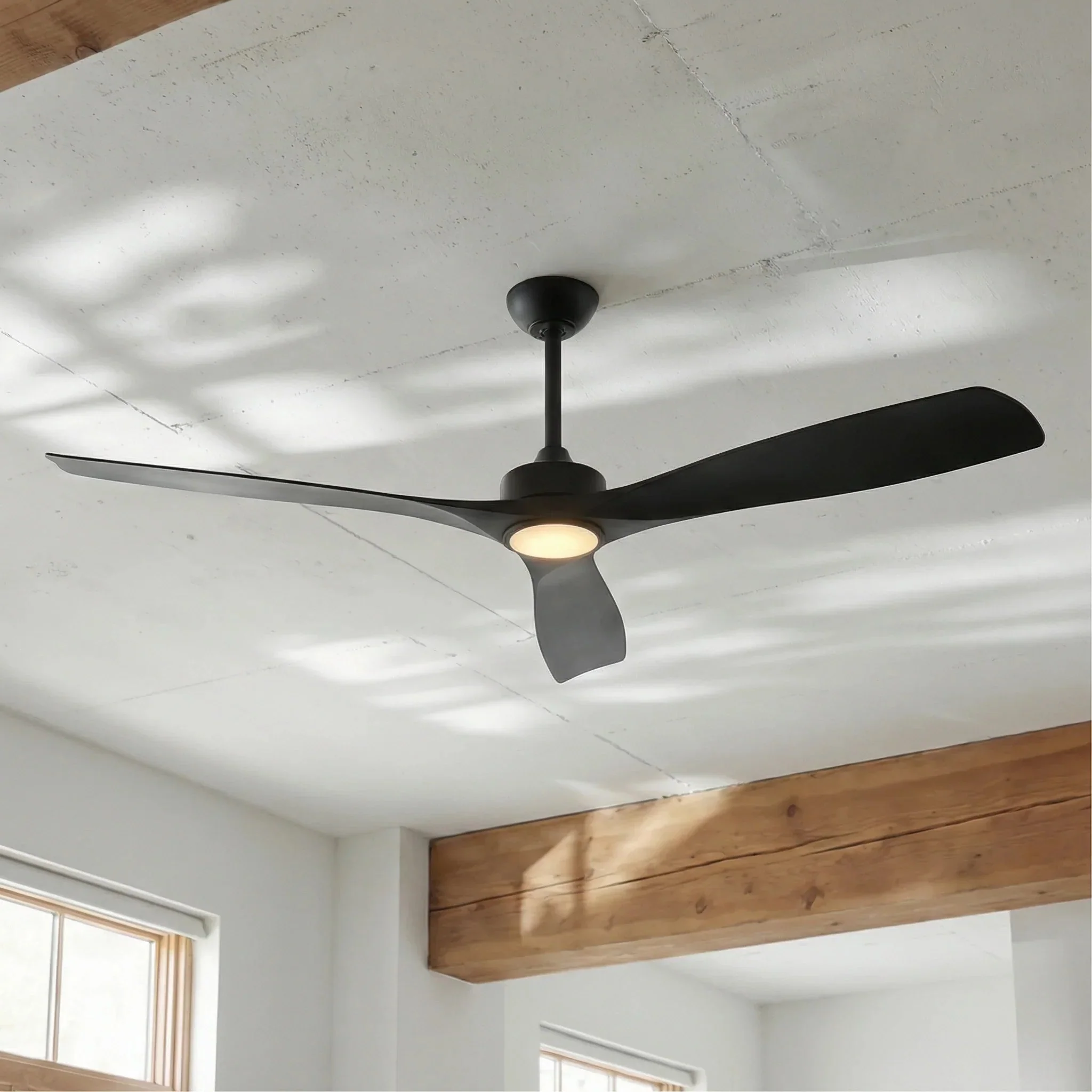 Parrot Uncle 60-Inch Alexi DC Motor Modern Downrod Ceiling Fan with LED Light - Image 5