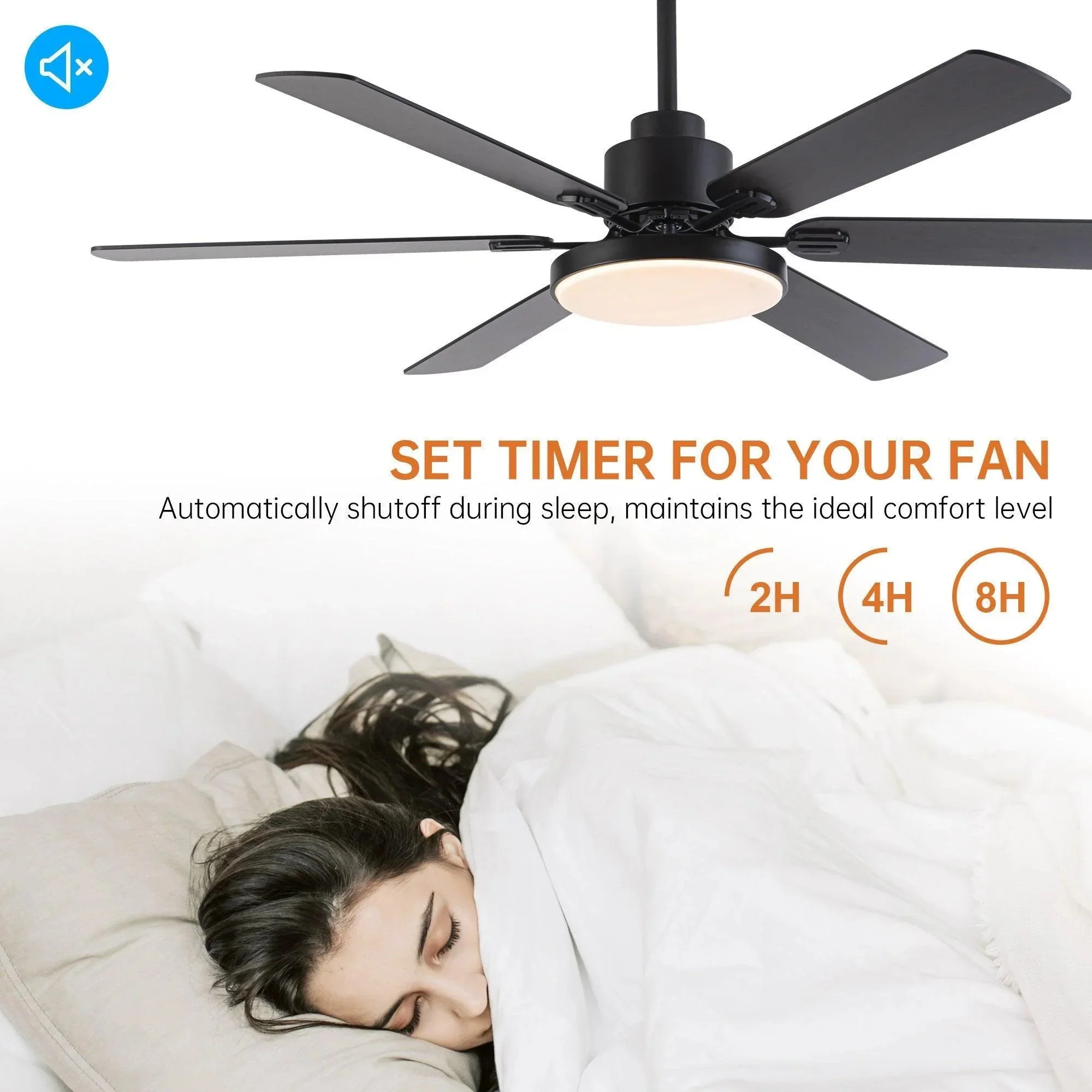 Parrot Uncle 60-Inch Industrial DC Motor Downrod Mount Reversible Ceiling Fan with Lighting and Remote Control (F8252110V) - Image 12