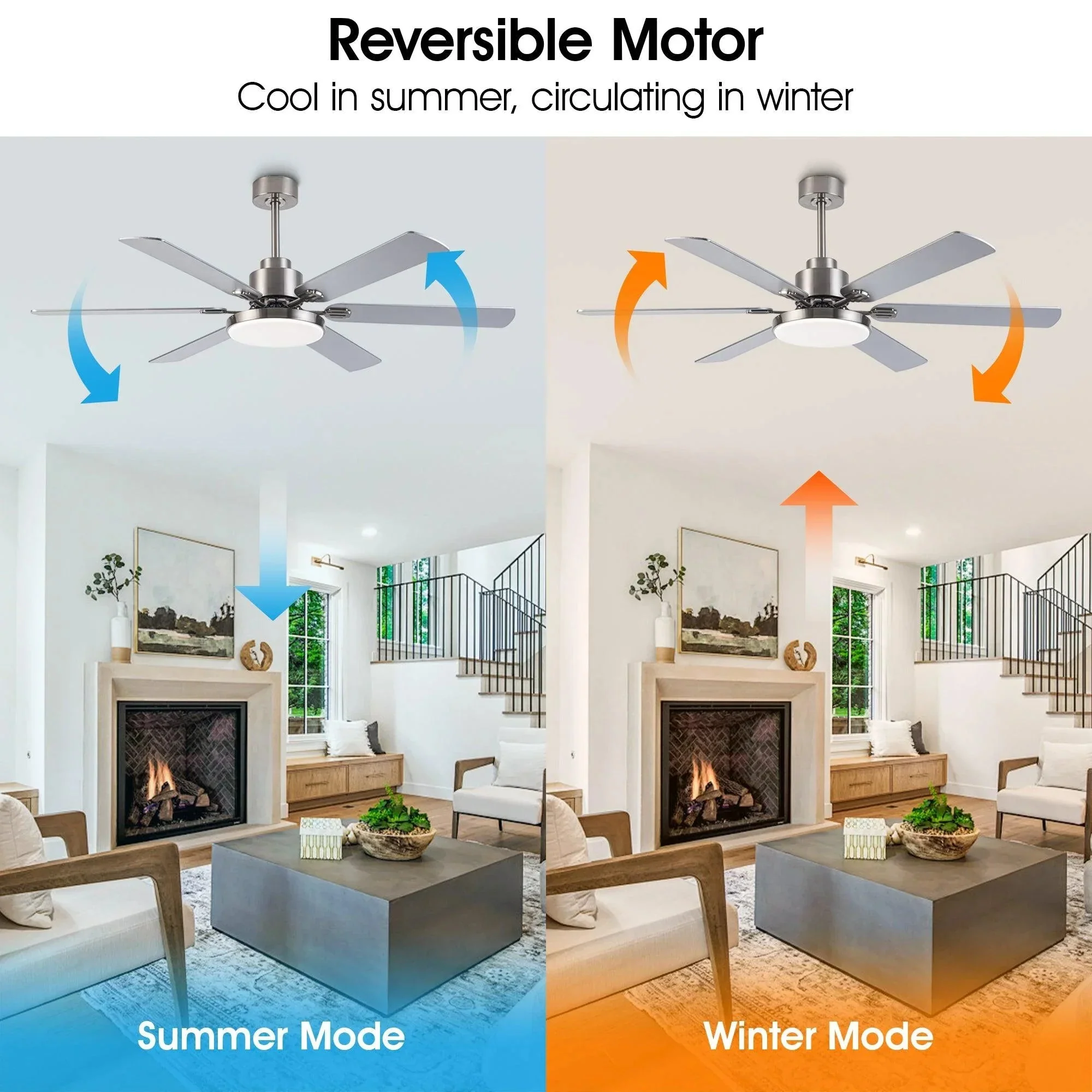 Parrot Uncle 60-Inch Lucknow Modern Ceiling Fan with Lighting and Remote Control (F8253110V) - Image 6