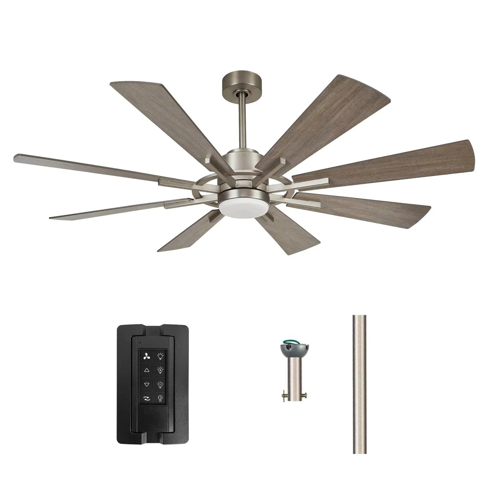 Parrot Uncle 60-Inch Oretha Windmill DC Ceiling Fan with LED Lighting - Image 12