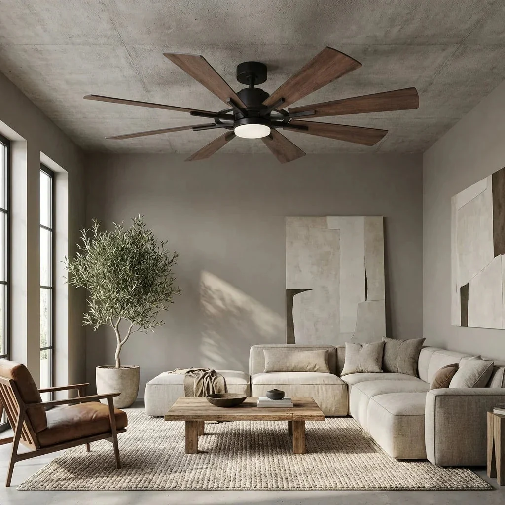 Parrot Uncle 60-Inch Oretha Windmill DC Ceiling Fan with LED Lighting - Image 2