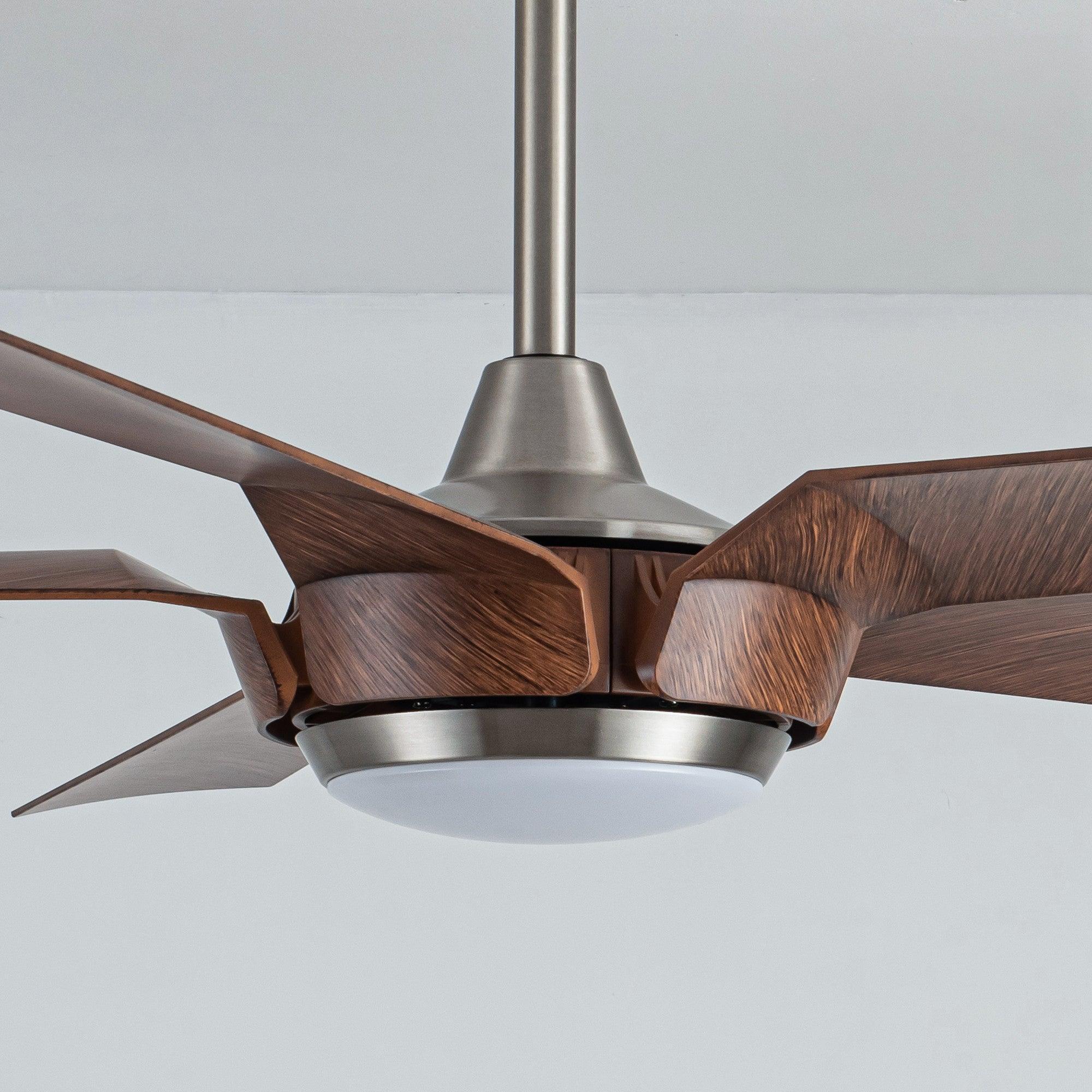 Parrot Uncle 65-Inch Fury Farmhouse DC Motor Downrod Mount Ceiling Fan with Lighting and Remote Control (F8305110V) - Image 13