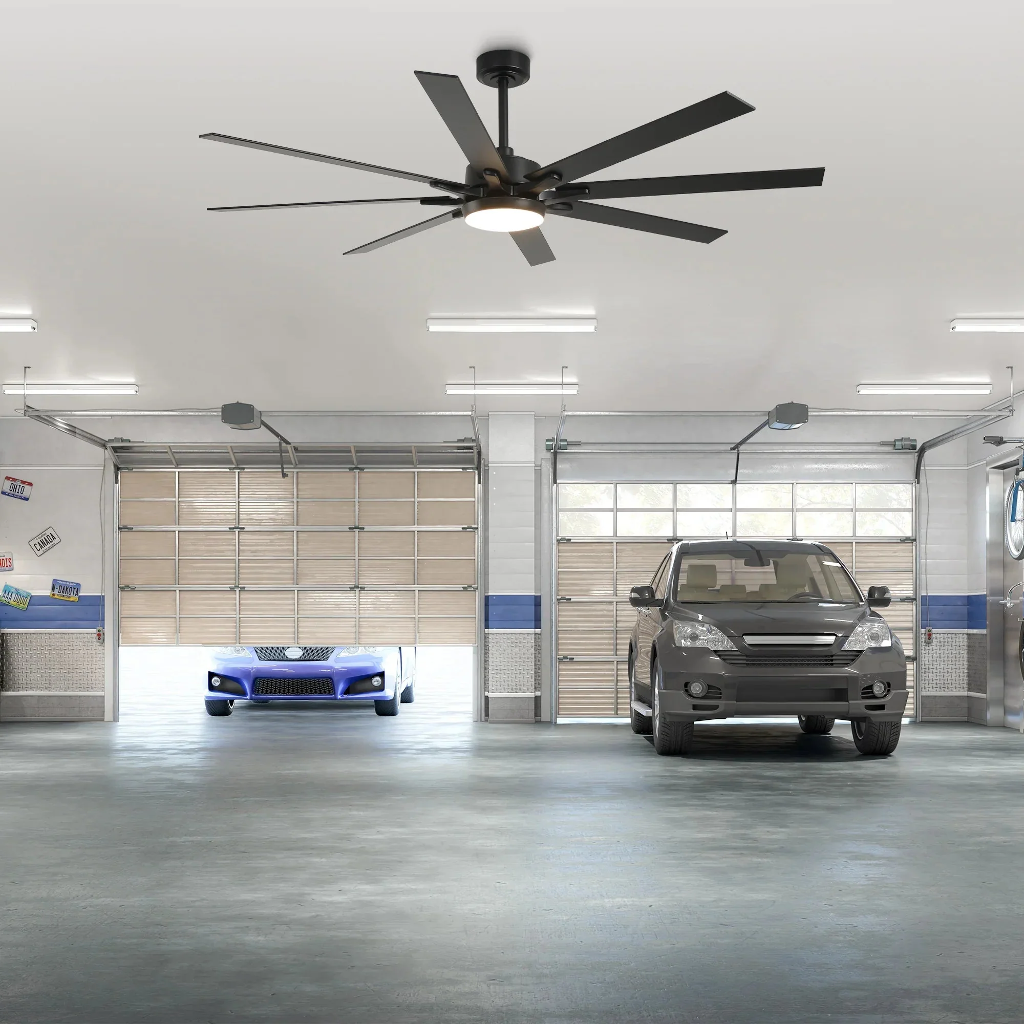 Parrot Uncle 65-Inch Teresa Modern Double-Sided Blades Ceiling Fan with Remote Control and LED Light - Image 3