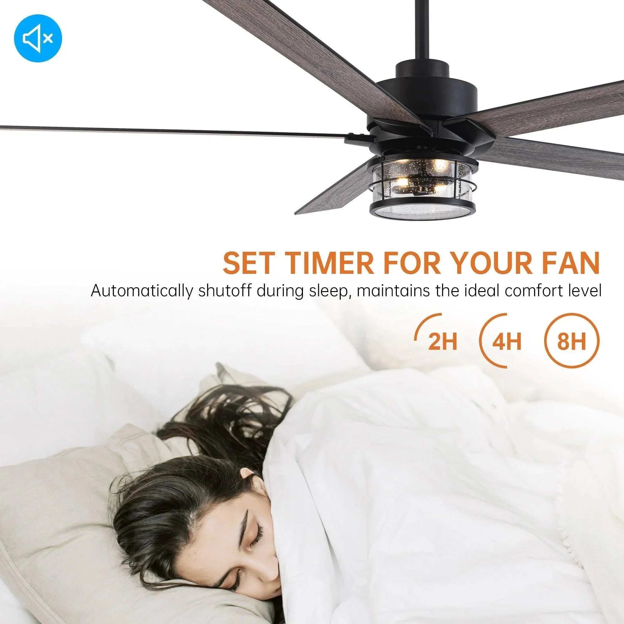 Parrot Uncle 65-Inch Modern Reversible Ceiling Fan with Lighting and Remote Control (F8250110V) - Image 9